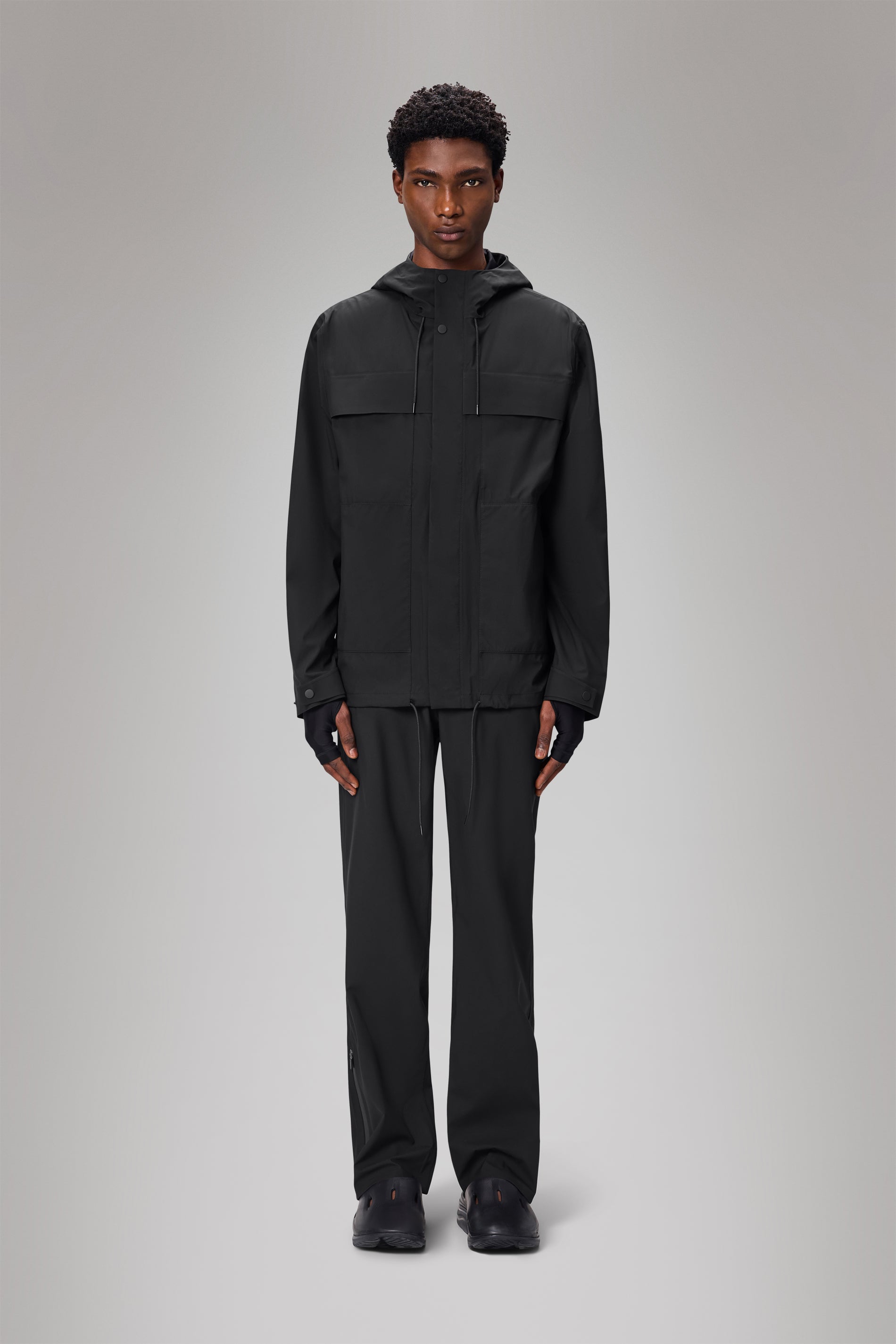 RAINS Suva Hardshell Cargo Jacket Black Jacket