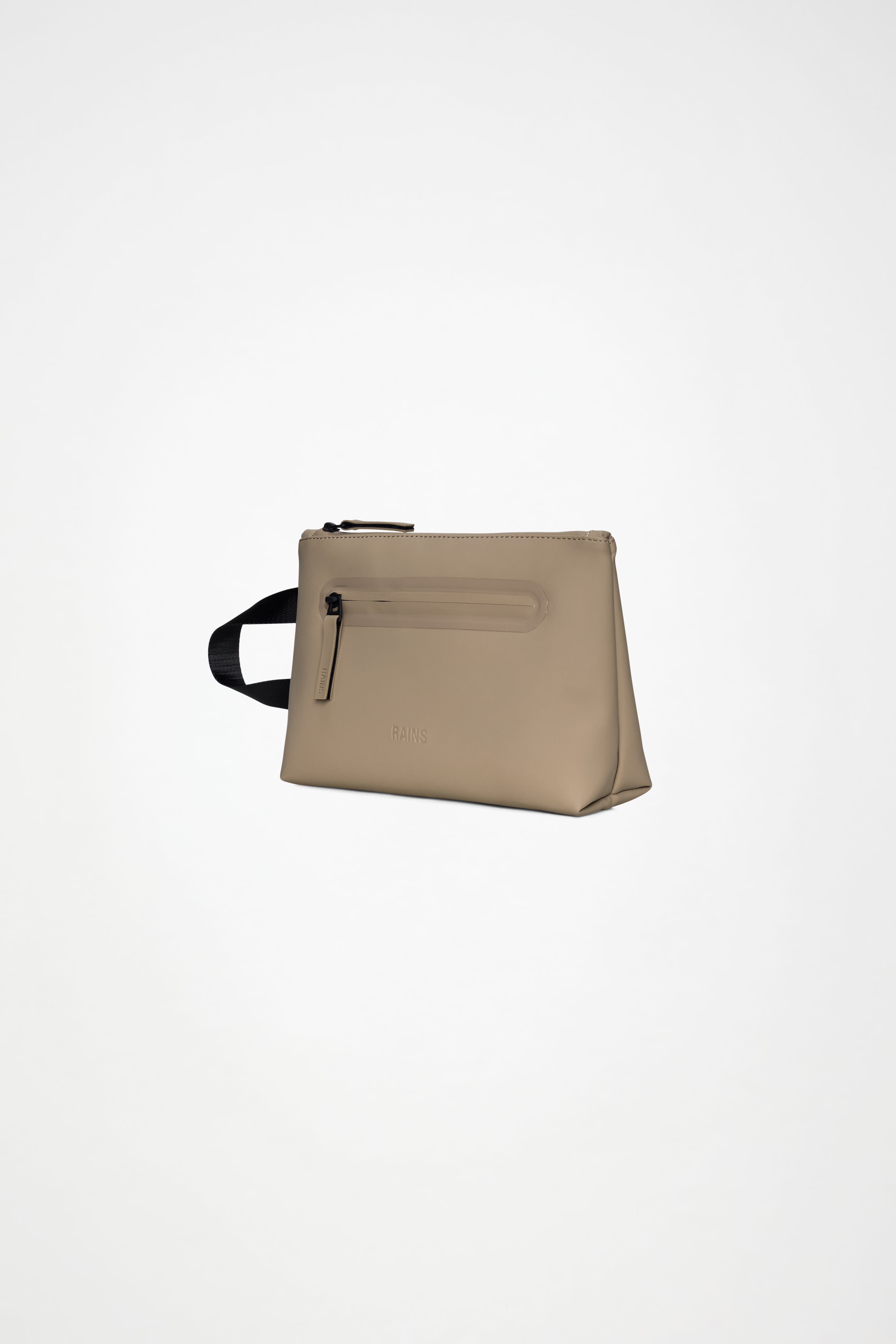 RAINS 2 Zip Cosmetic Bag Large Beige Wash Bag