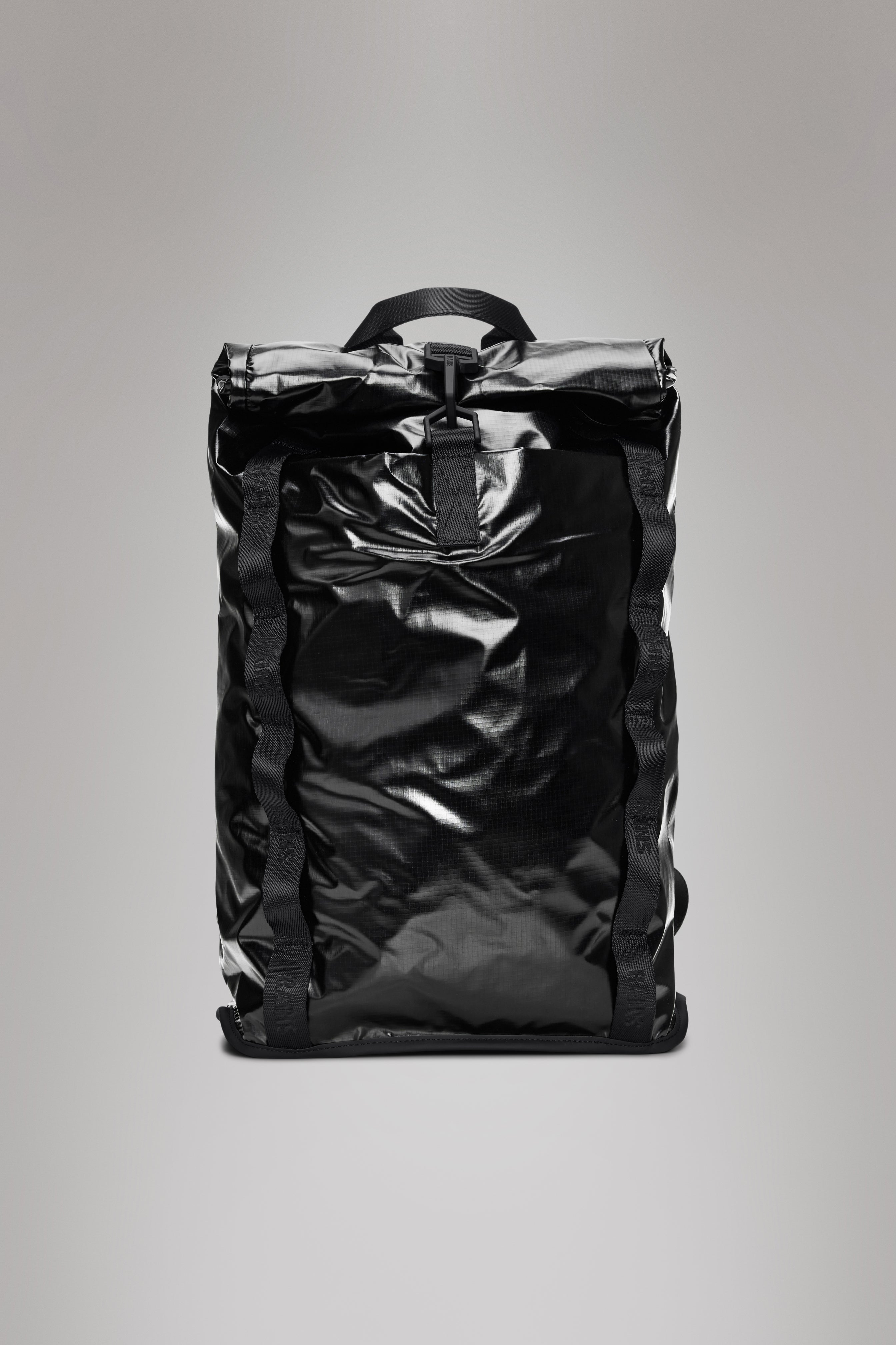 RAINS Sibu Rolltop Rucksack Black 16L H46 x D12 x W30 cm Backpack