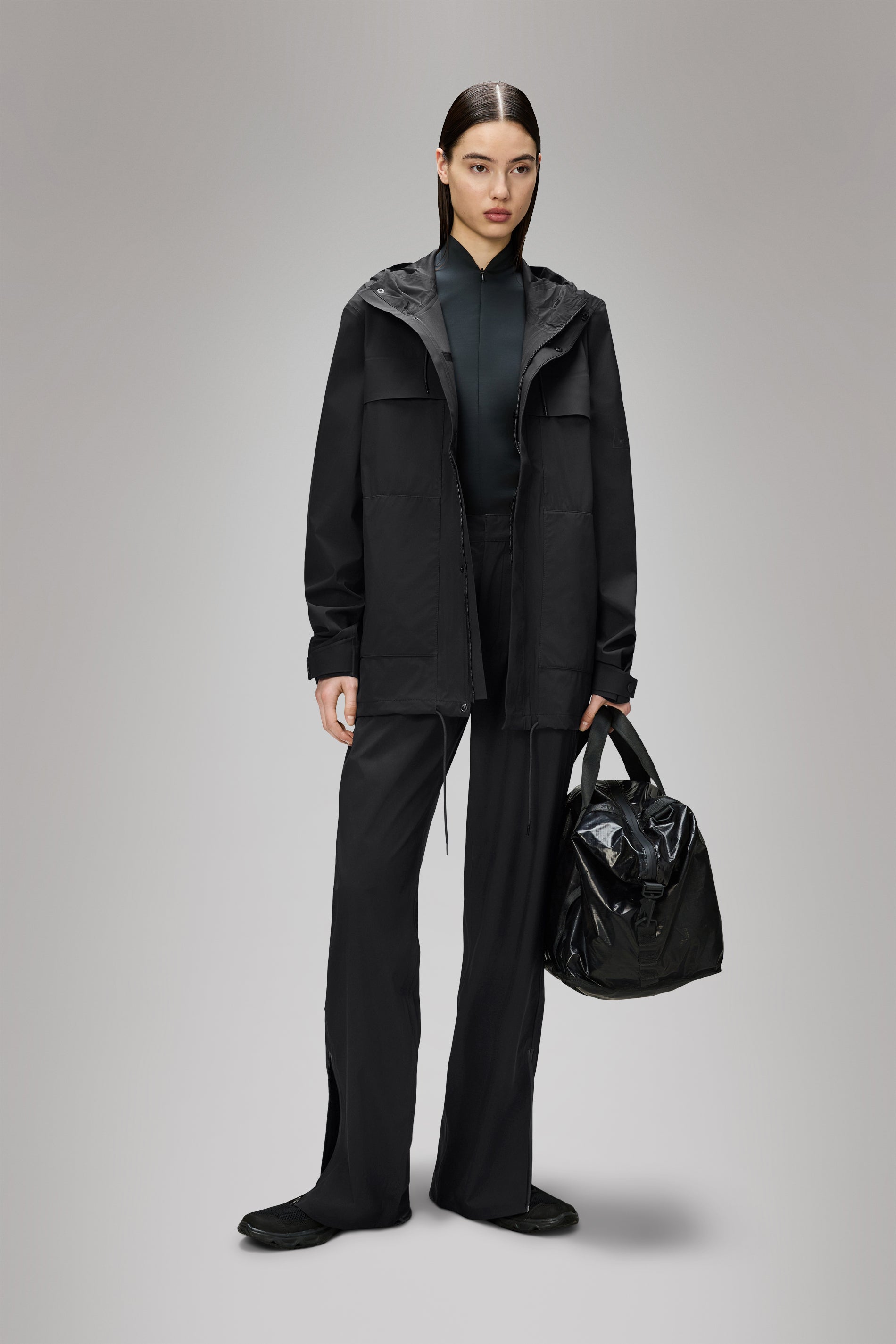 RAINS Suva Hardshell Cargo Jacket Black Jacket