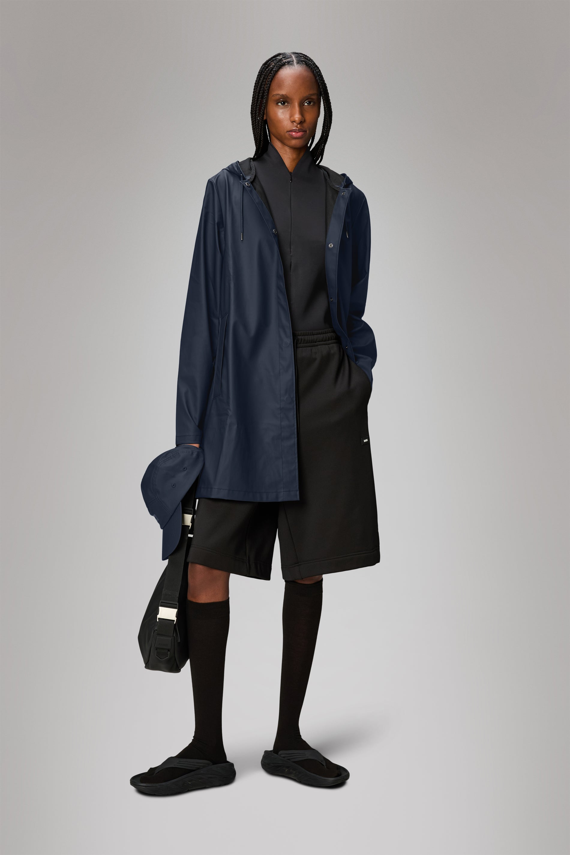 RAINS A-line W Jacket Navy Jacket