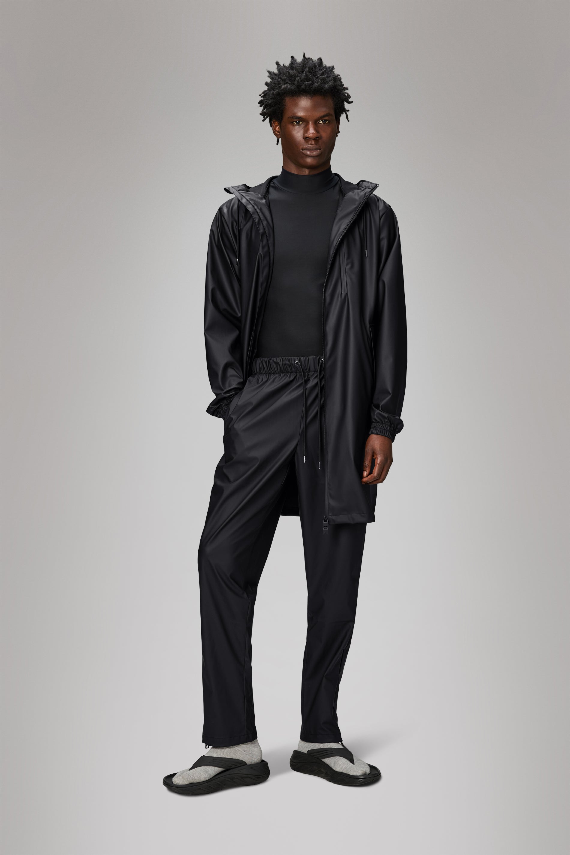 RAINS Rain Pants Slim Black Pants