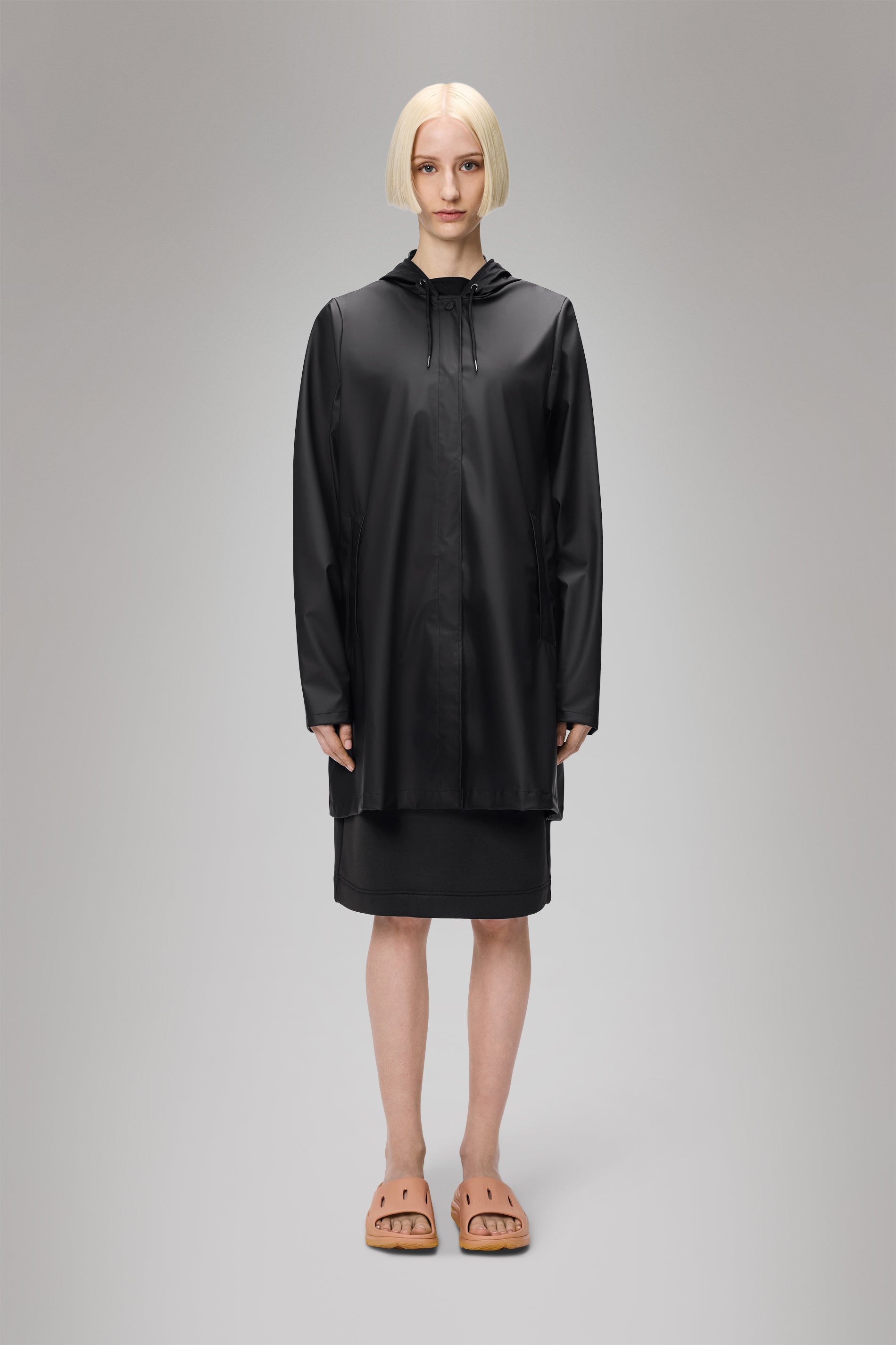 RAINS A-line W Jacket Black Jacket