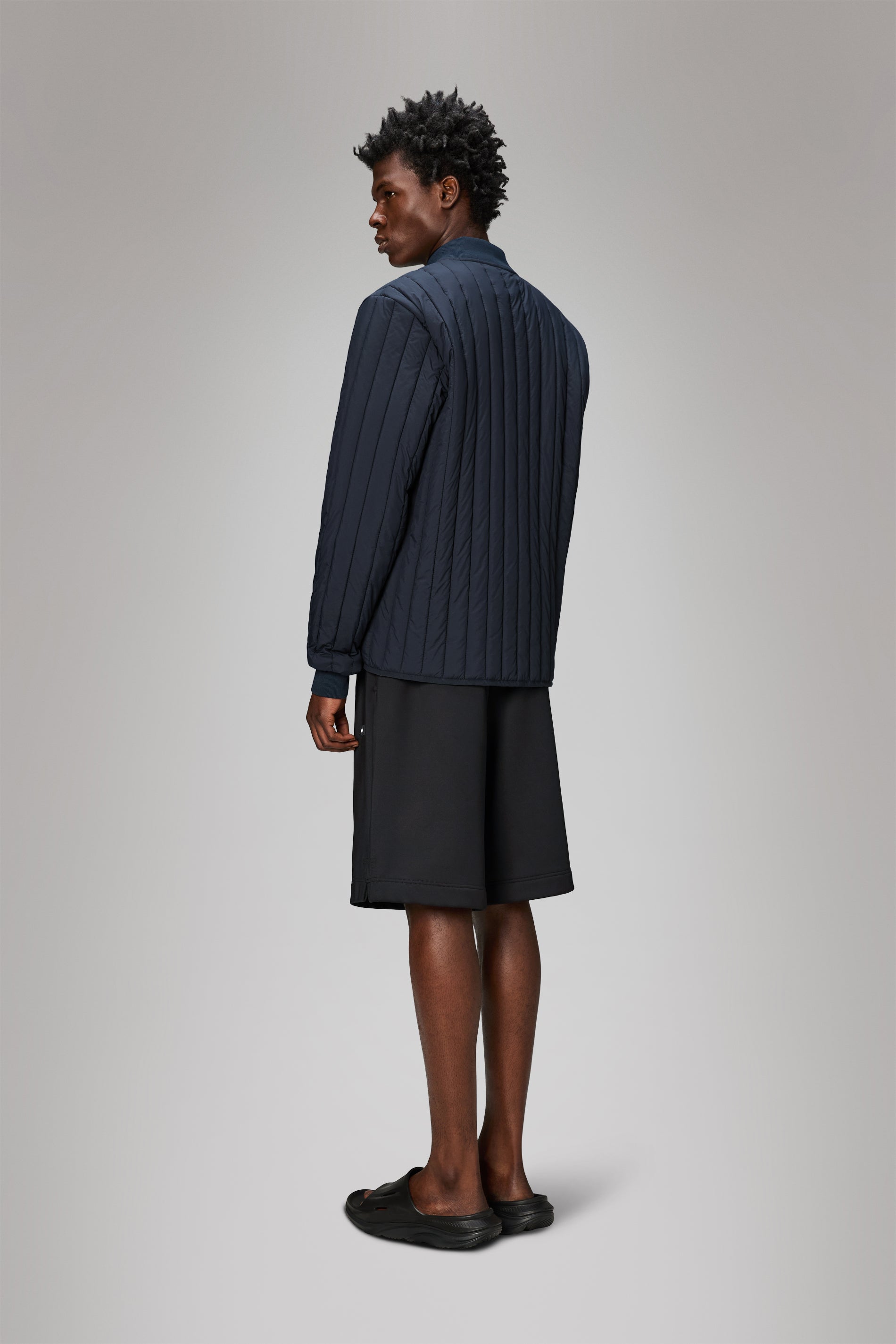 RAINS Banja Liner Bomber Jacket Navy Overshirt