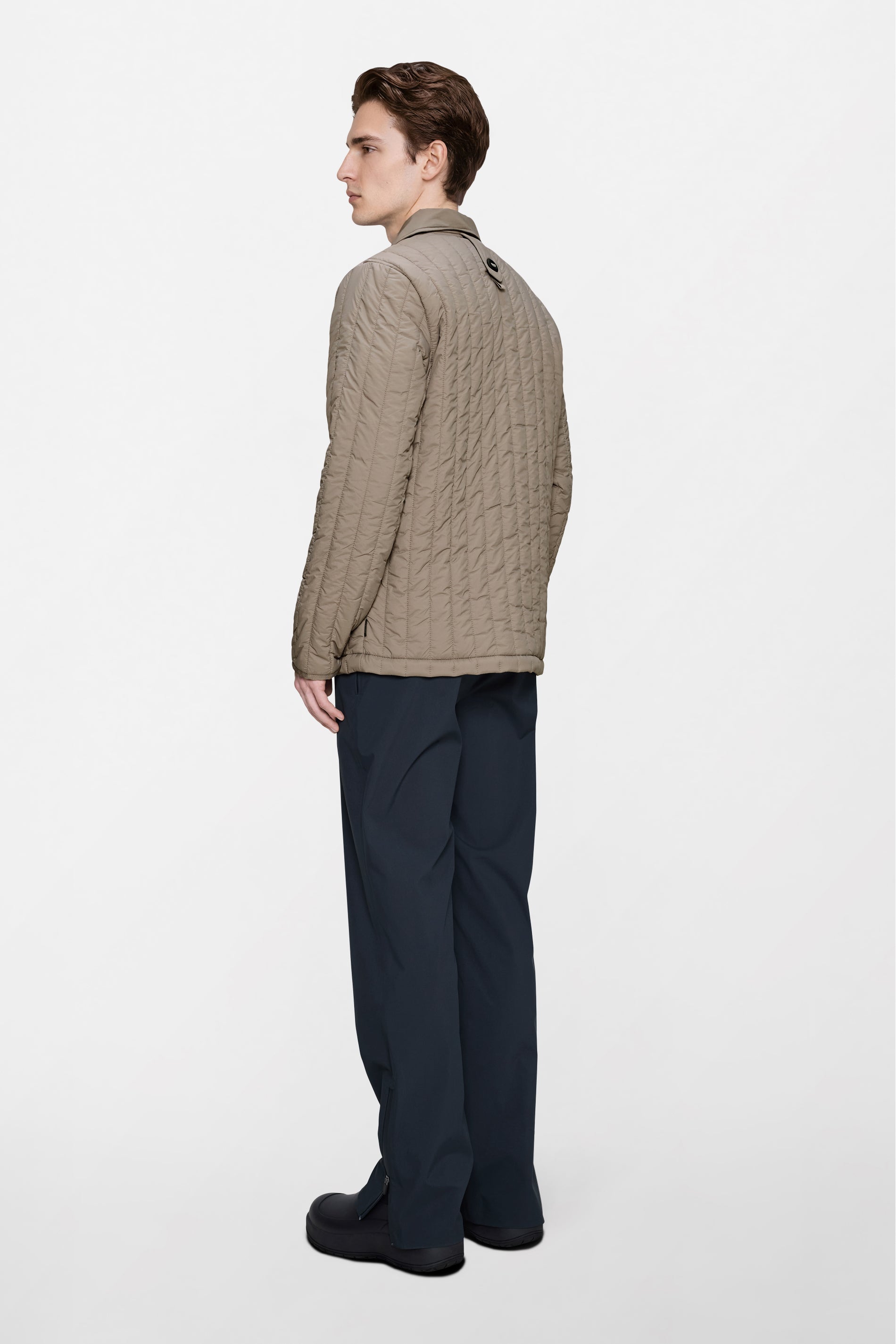 RAINS Banja Liner Overshirt Cinder Long Sleeve