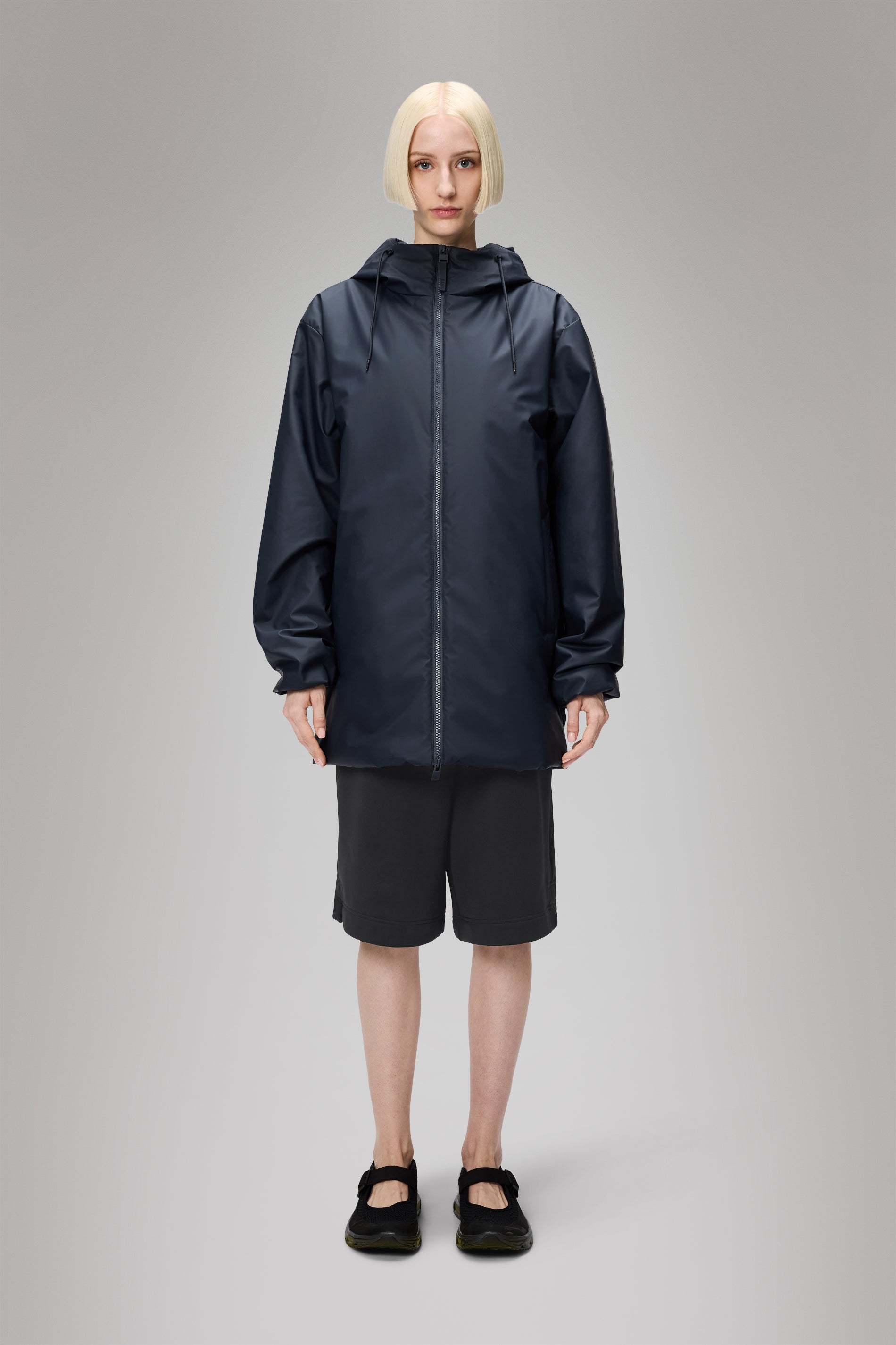 RAINS Lohja Long Insulated Jacket Navy Jacket
