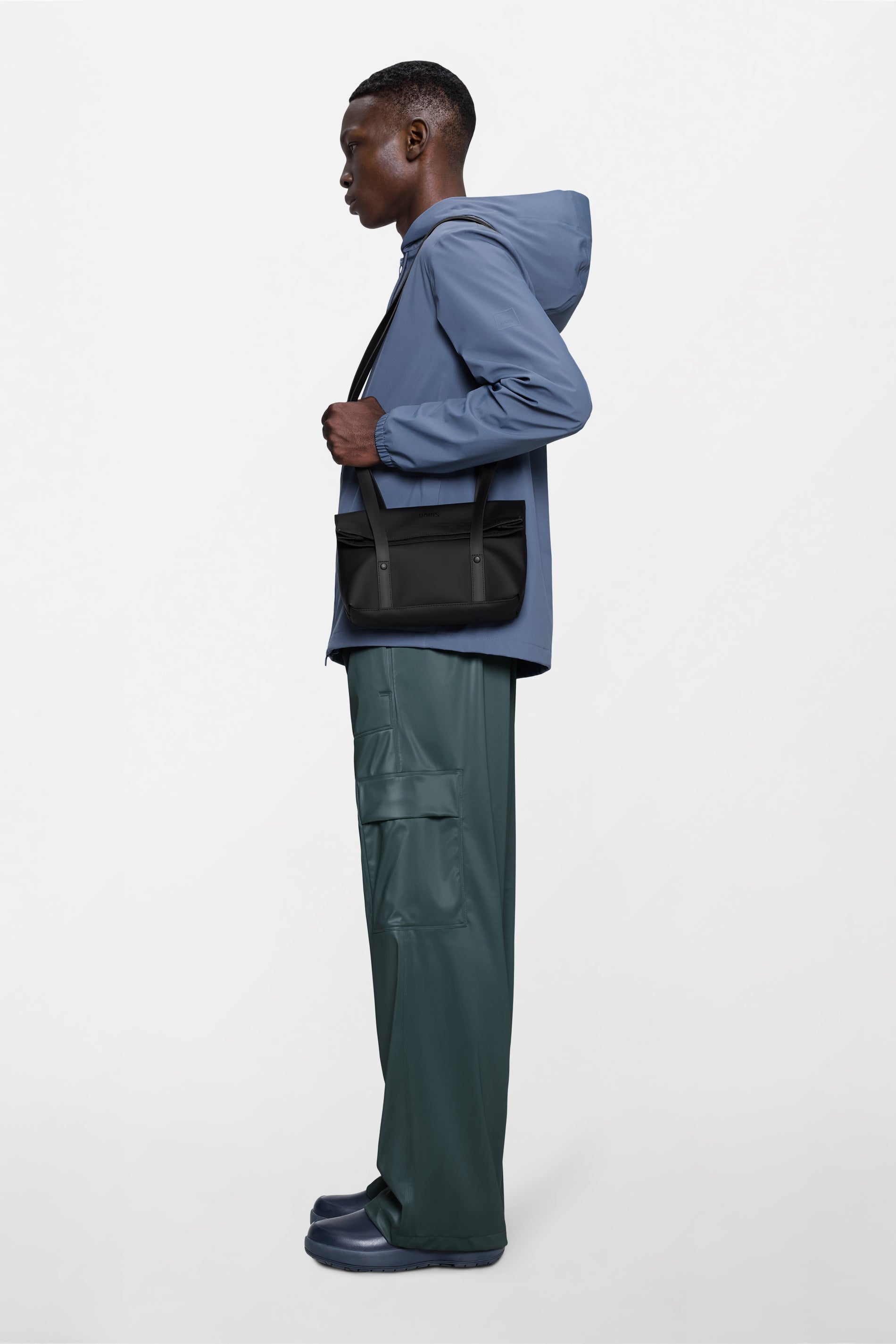 RAINS 2 Strap Crossbody Bag Black Crossbody