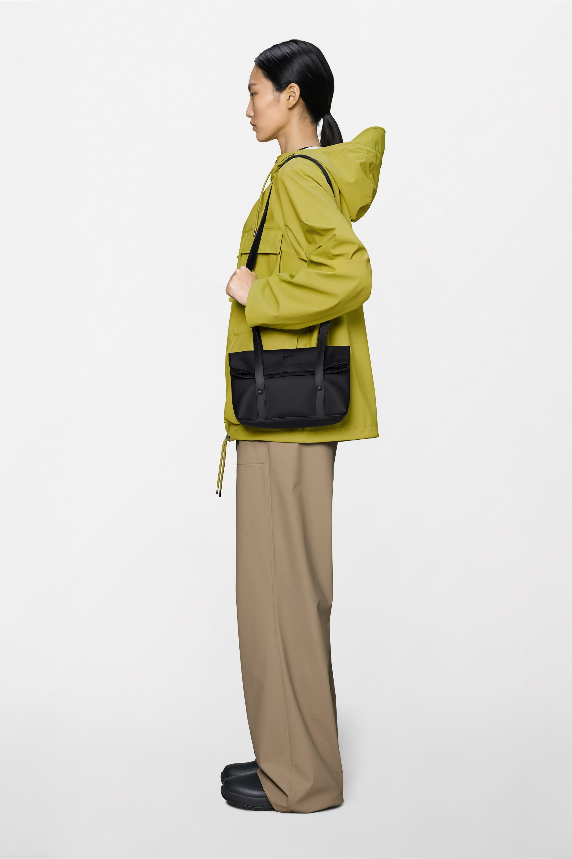 RAINS 2 Strap Crossbody Bag Black Crossbody