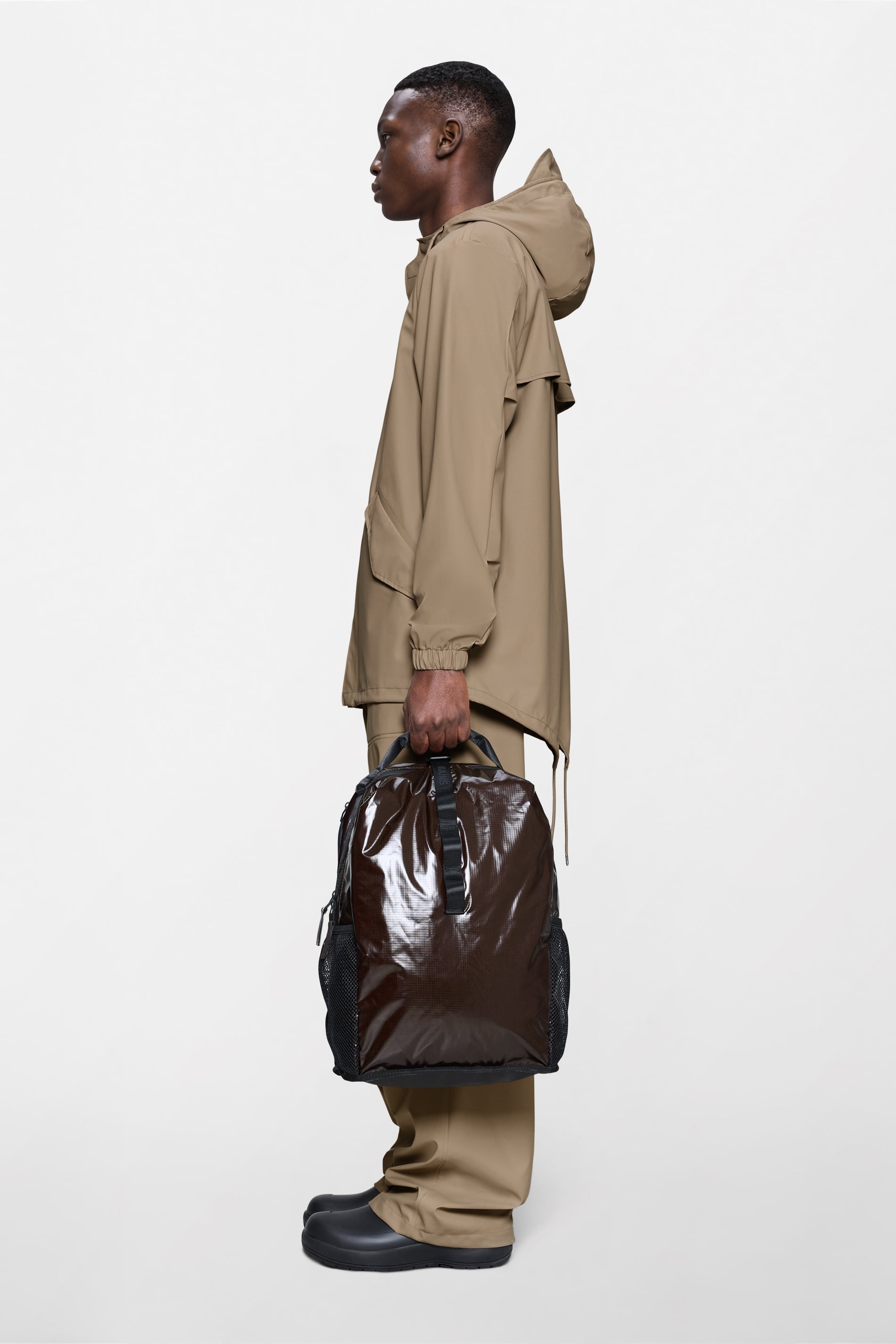 RAINS Sibu Clip Front Backpack Bark Backpack