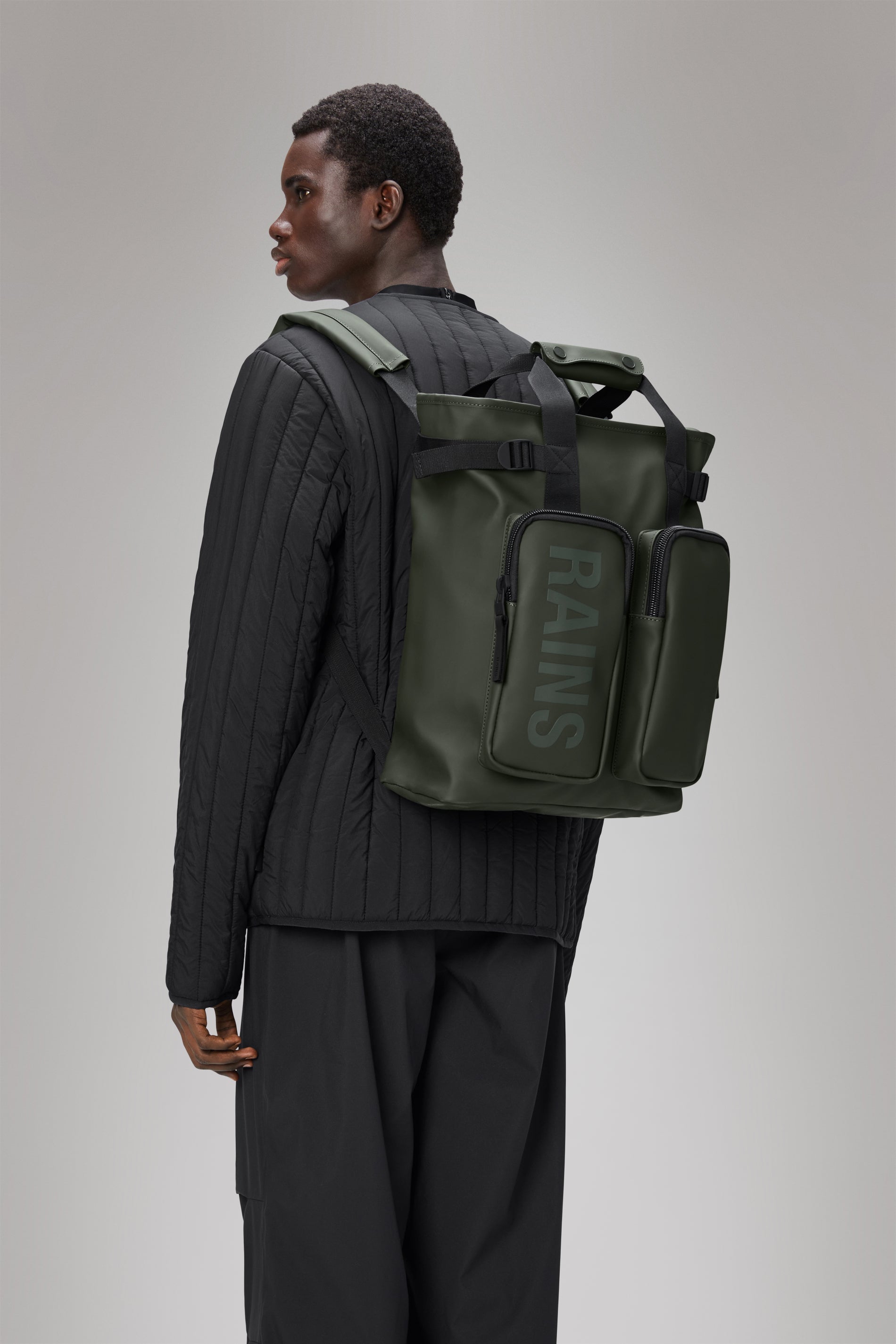RAINS Texel Tote Backpack Green 17L H43 x D12.50 x W32 cm Backpack
