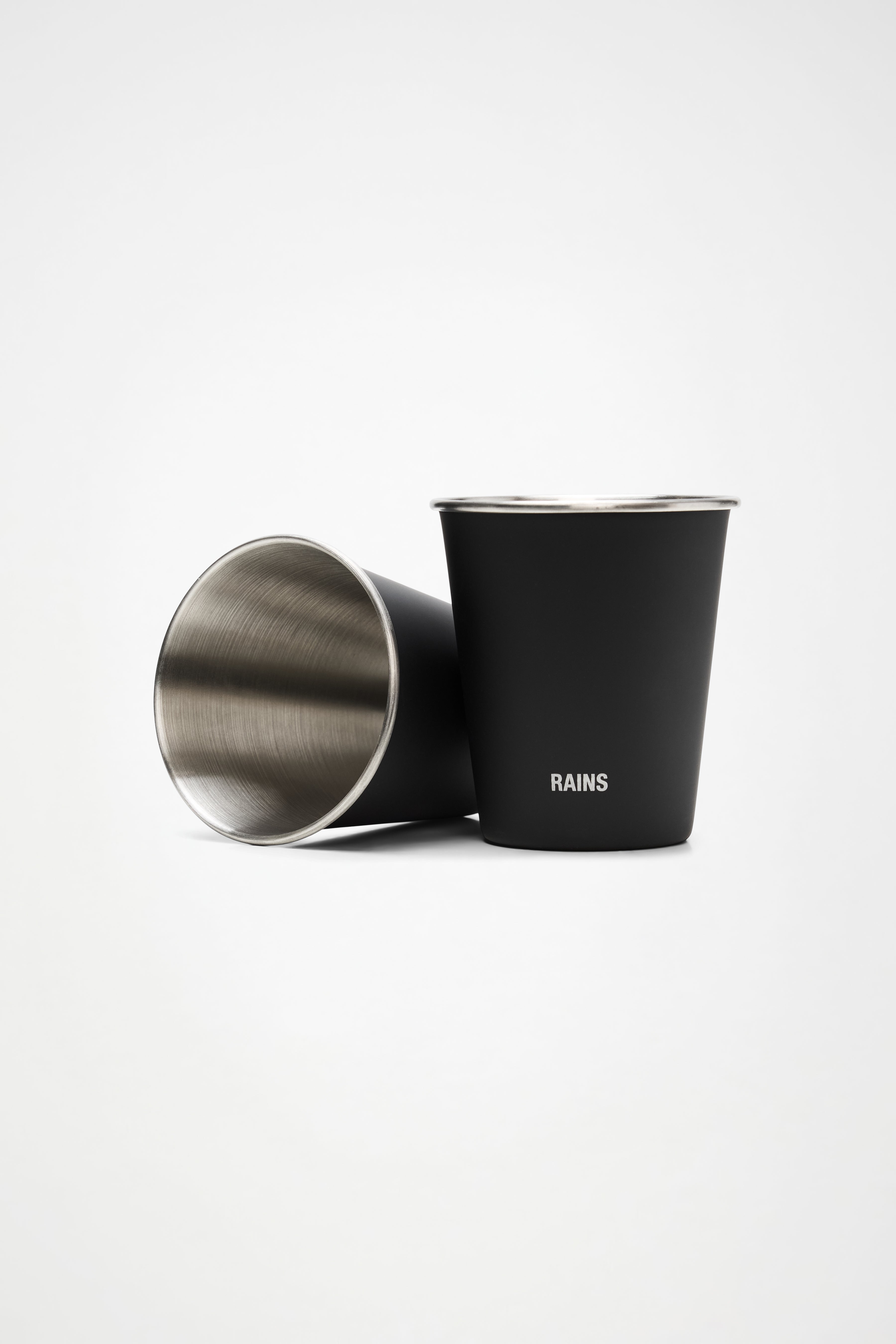 RAINS Stainless Steel 2-Pack Cups 300ml Black