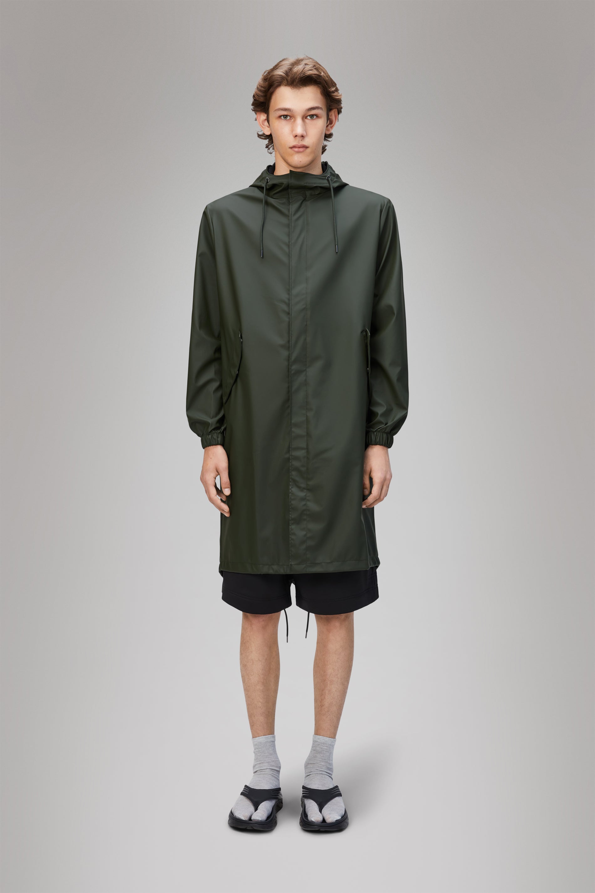 RAINS Fishtail Parka Green Jacket