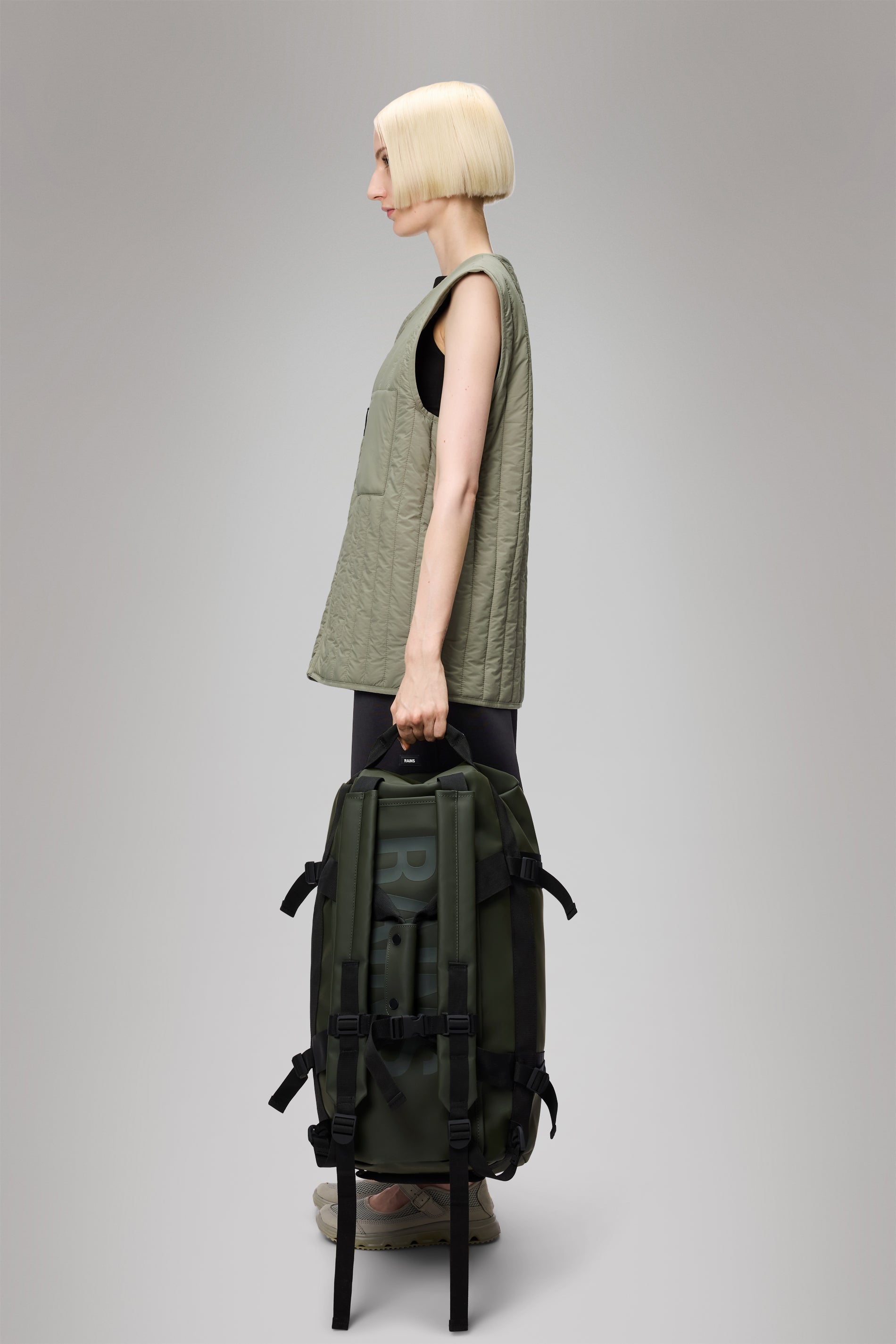 RAINS Texel Duffel Bag Small Green Duffel