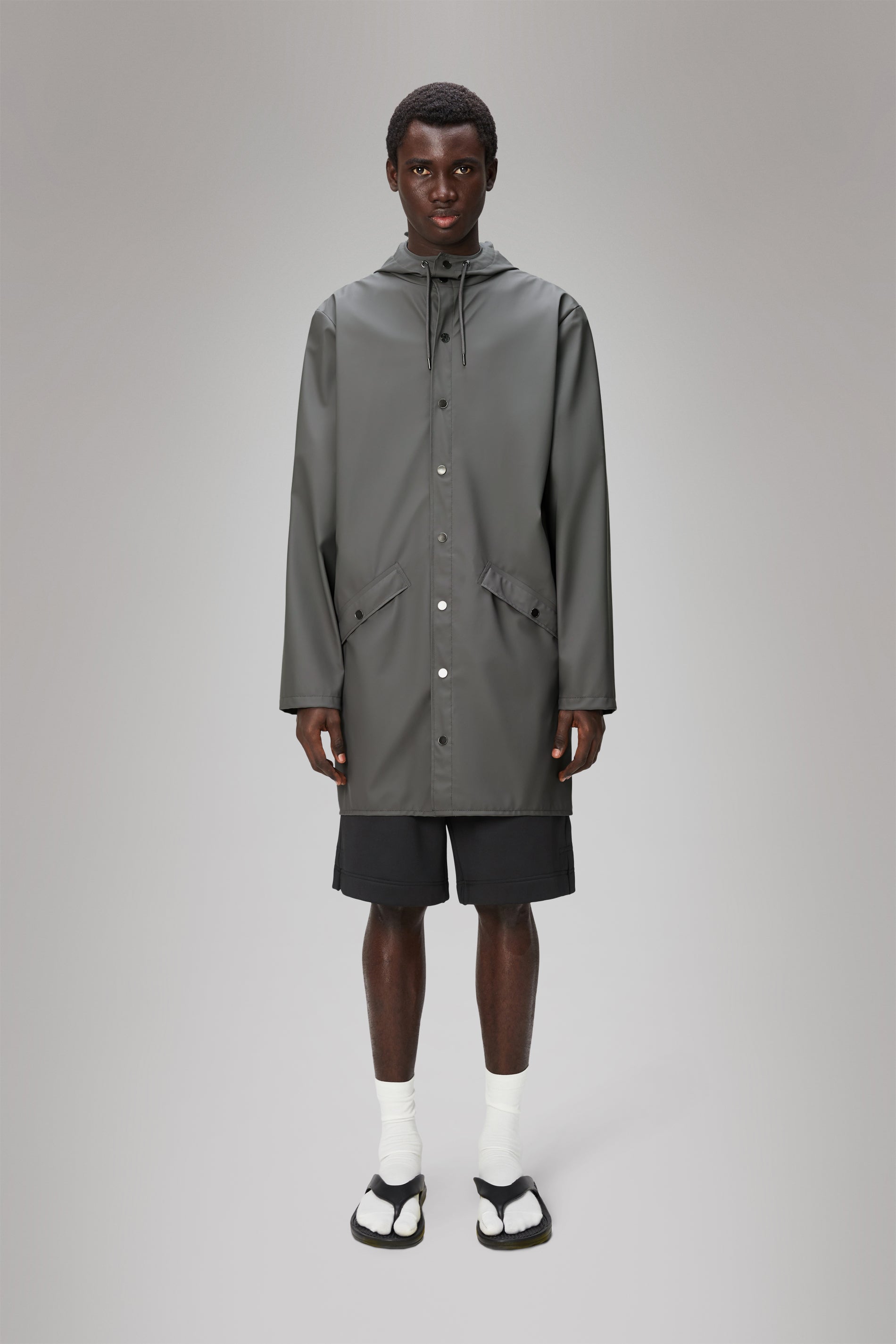 RAINS Long Jacket Grey Jacket