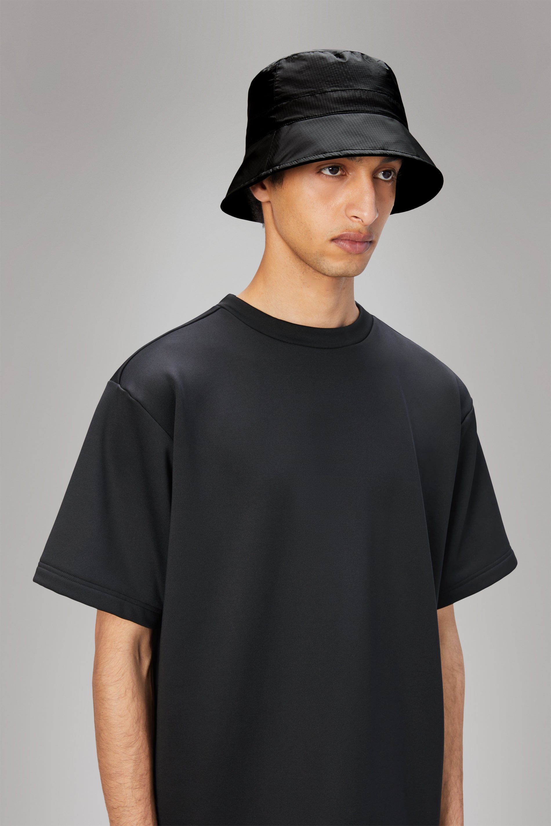 RAINS Bucket Hat Ripstop Black Headwear