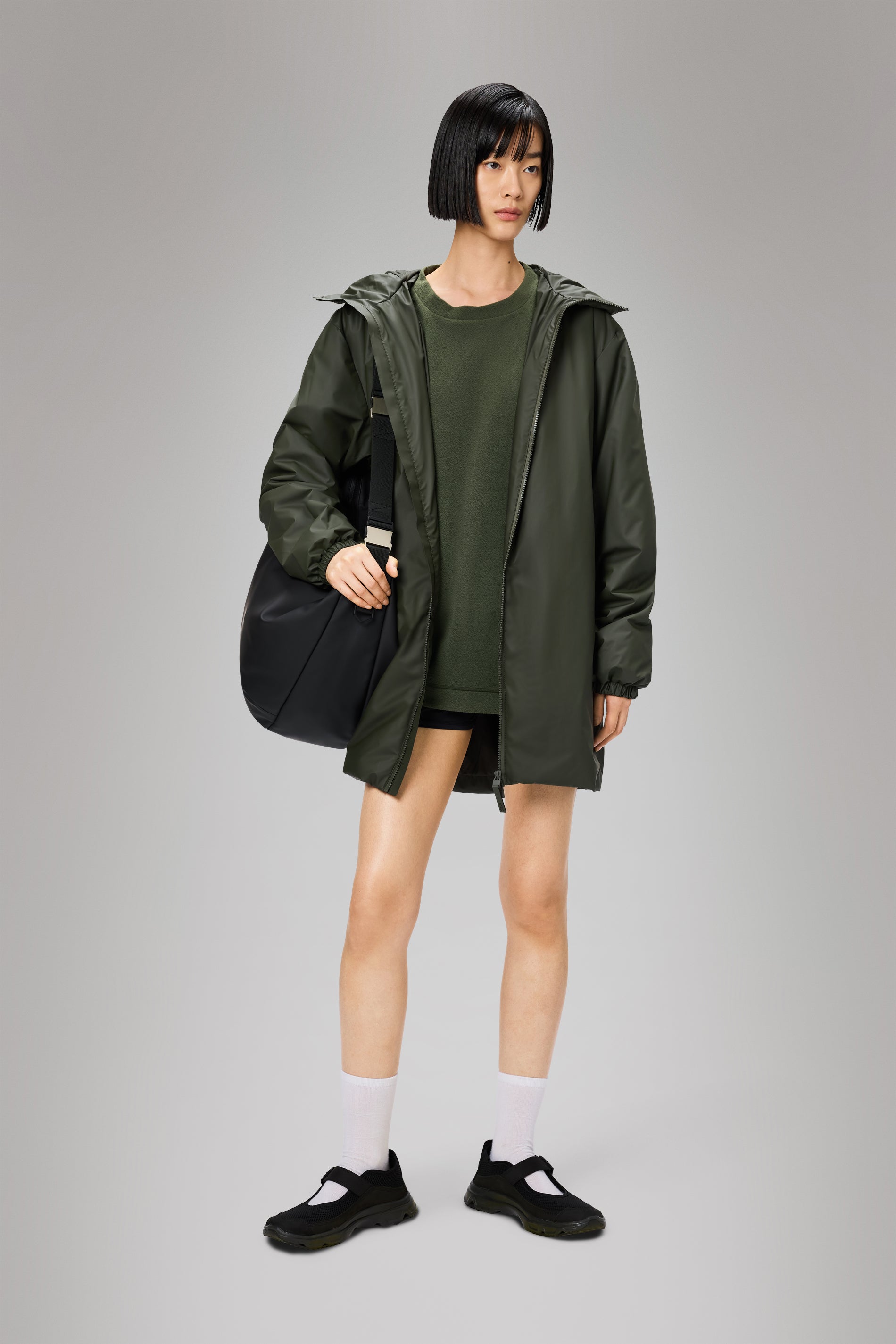 RAINS Lohja Long Insulated Jacket Green Jacket