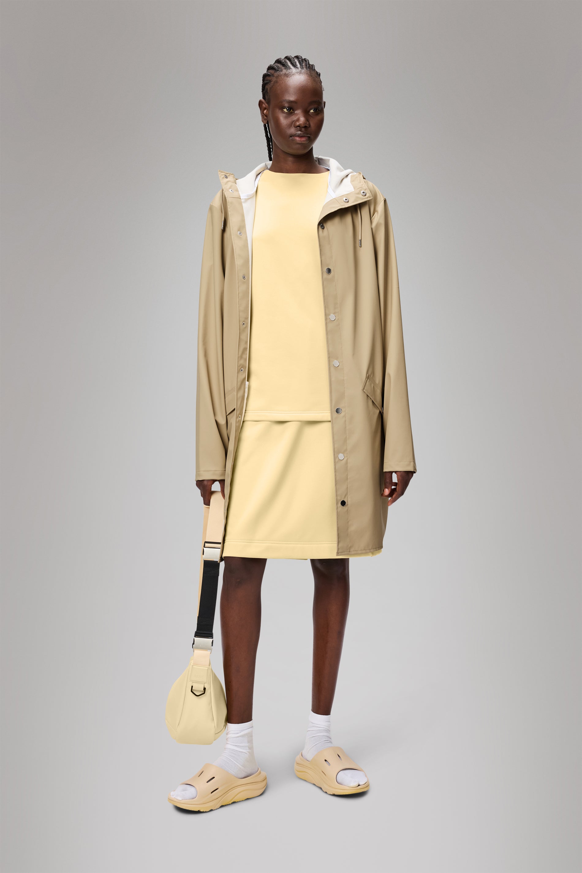 RAINS Long Jacket Sand Jacket