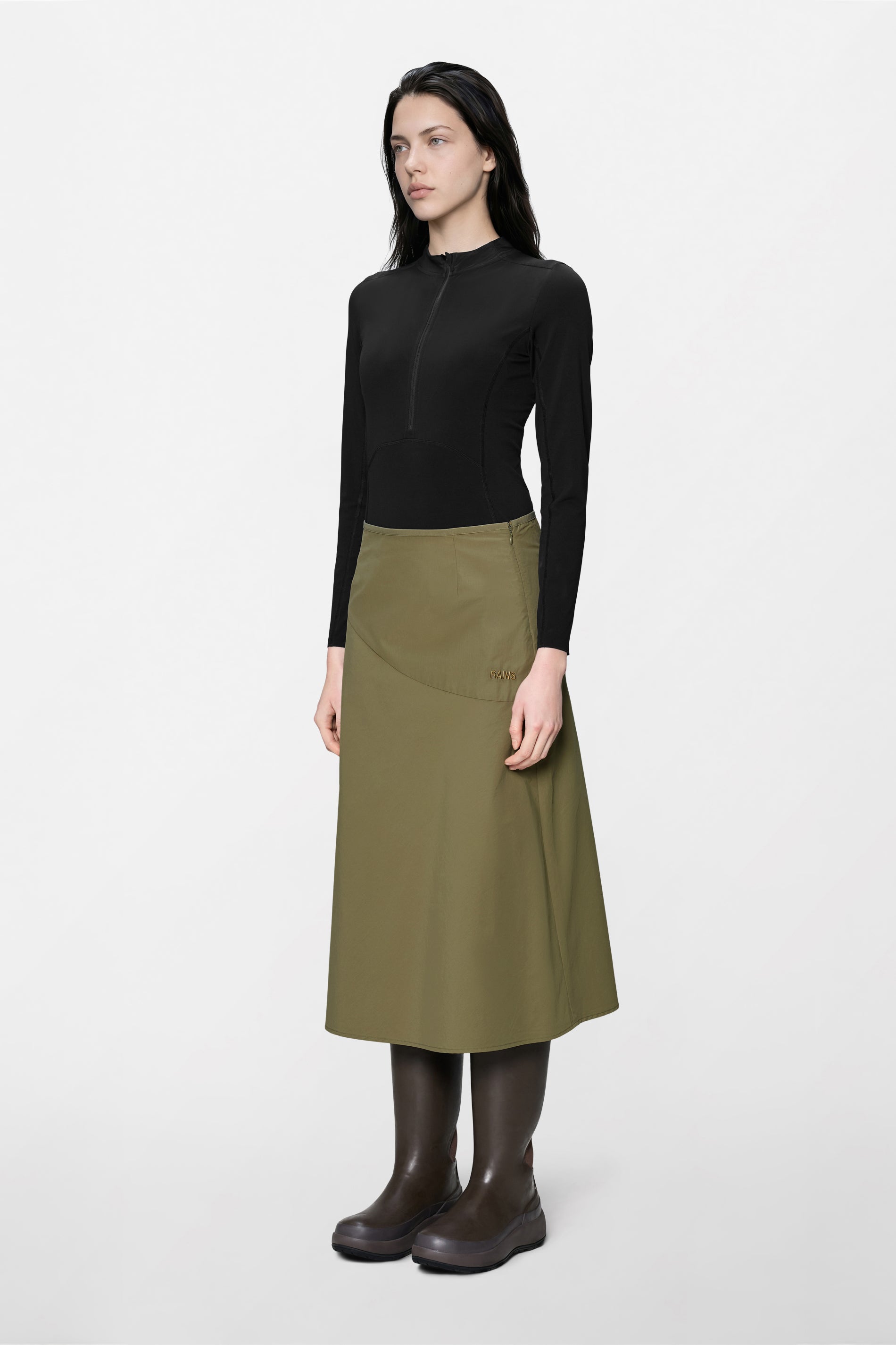 RAINS Light Woven W Skirt Moss Skirt