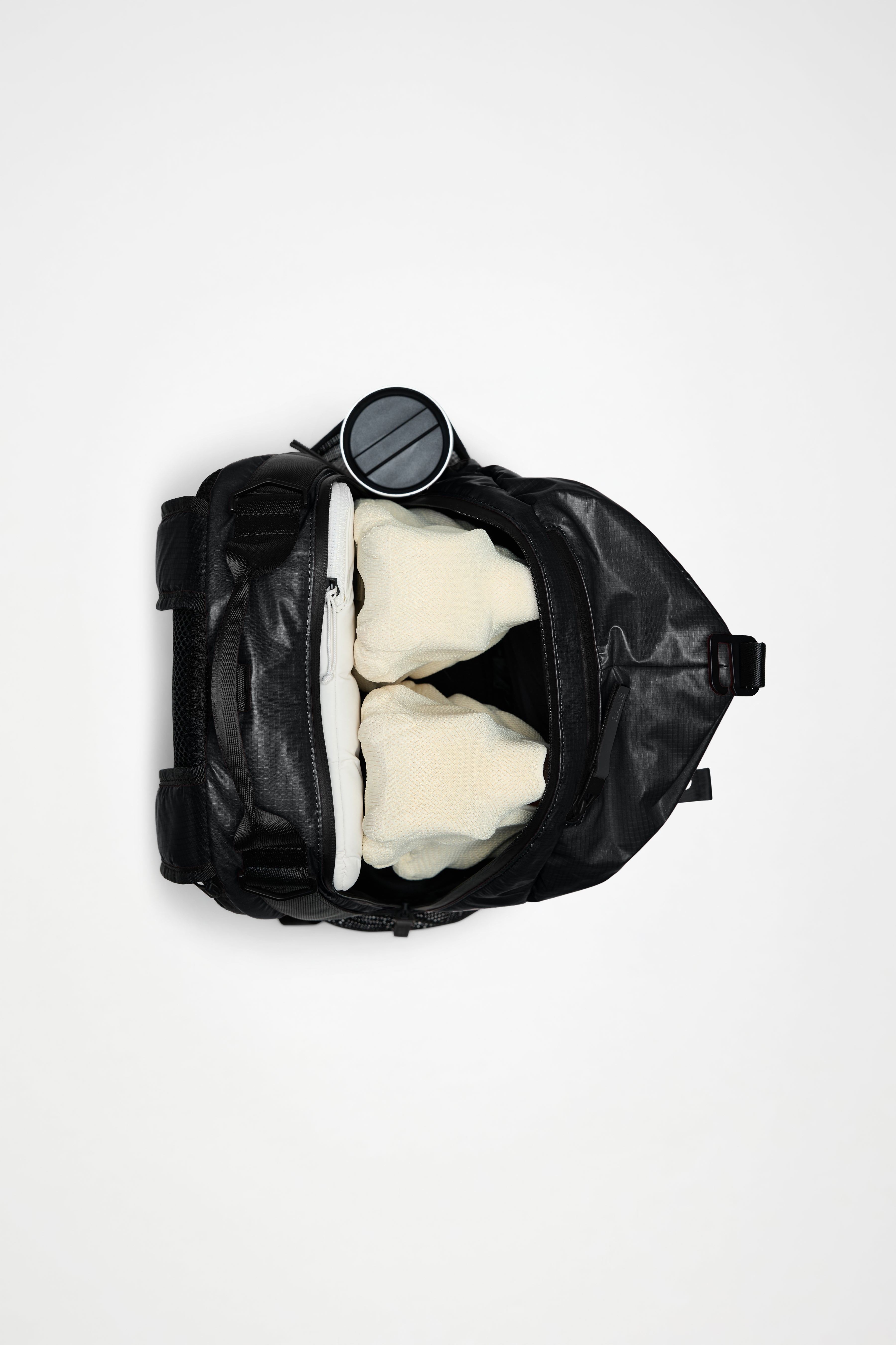 RAINS Sibu Clip Front Backpack Black Backpack