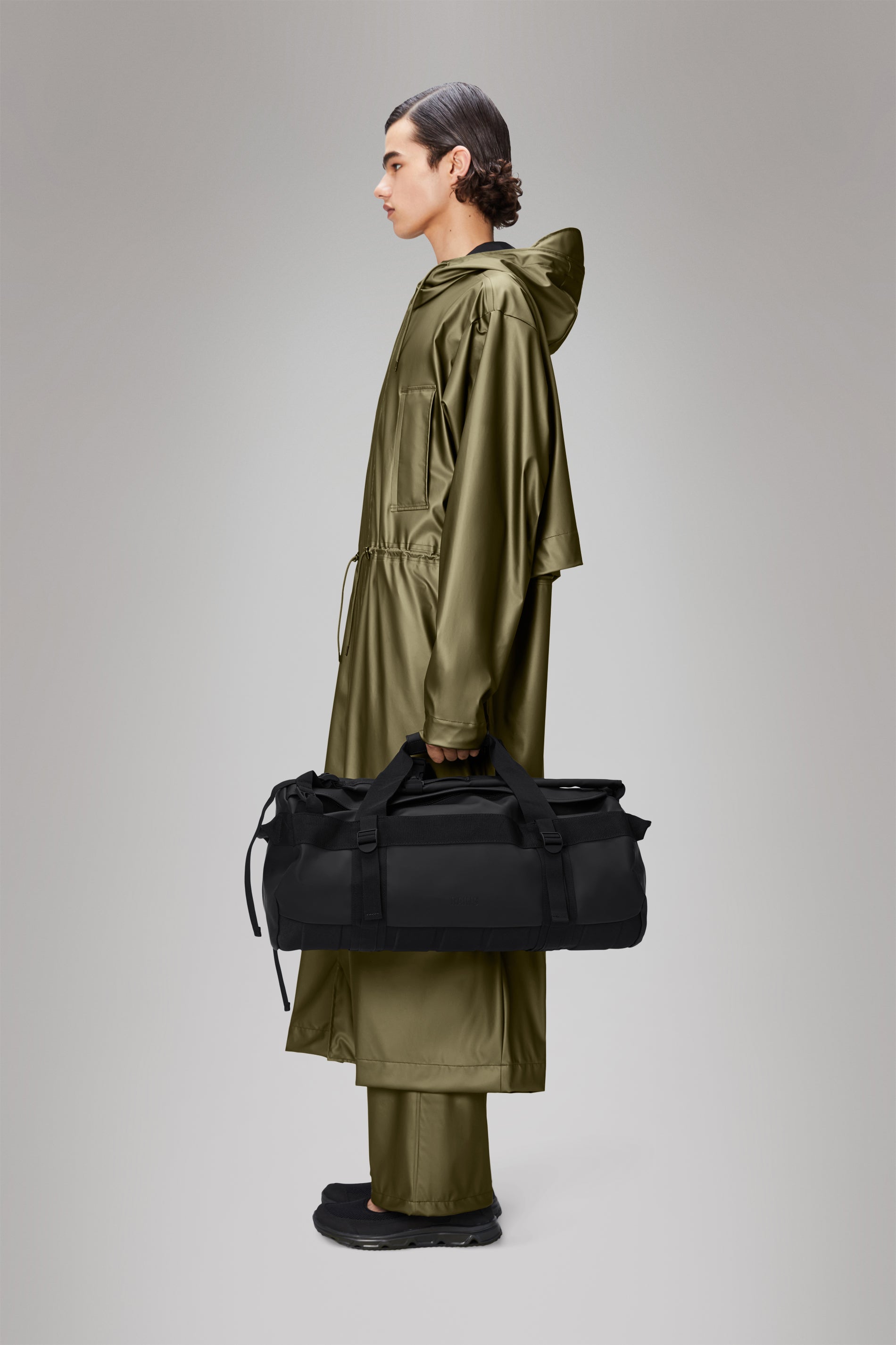 RAINS Texel Duffel Bag Small Black Duffel