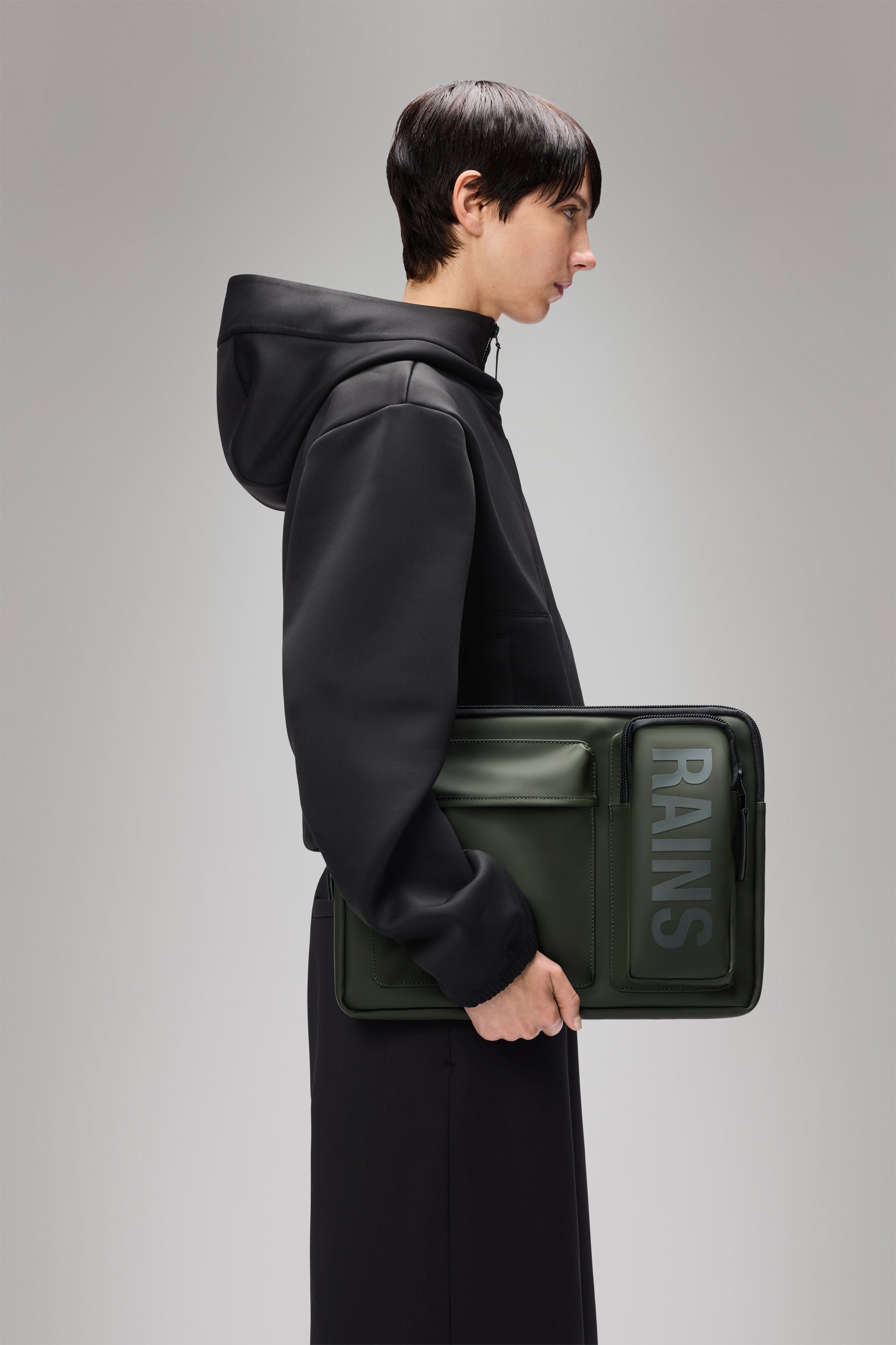 RAINS Texel Laptop Case 15″/16″ Green 2.60L H27 x D2.50 x W38 cm Laptop Case