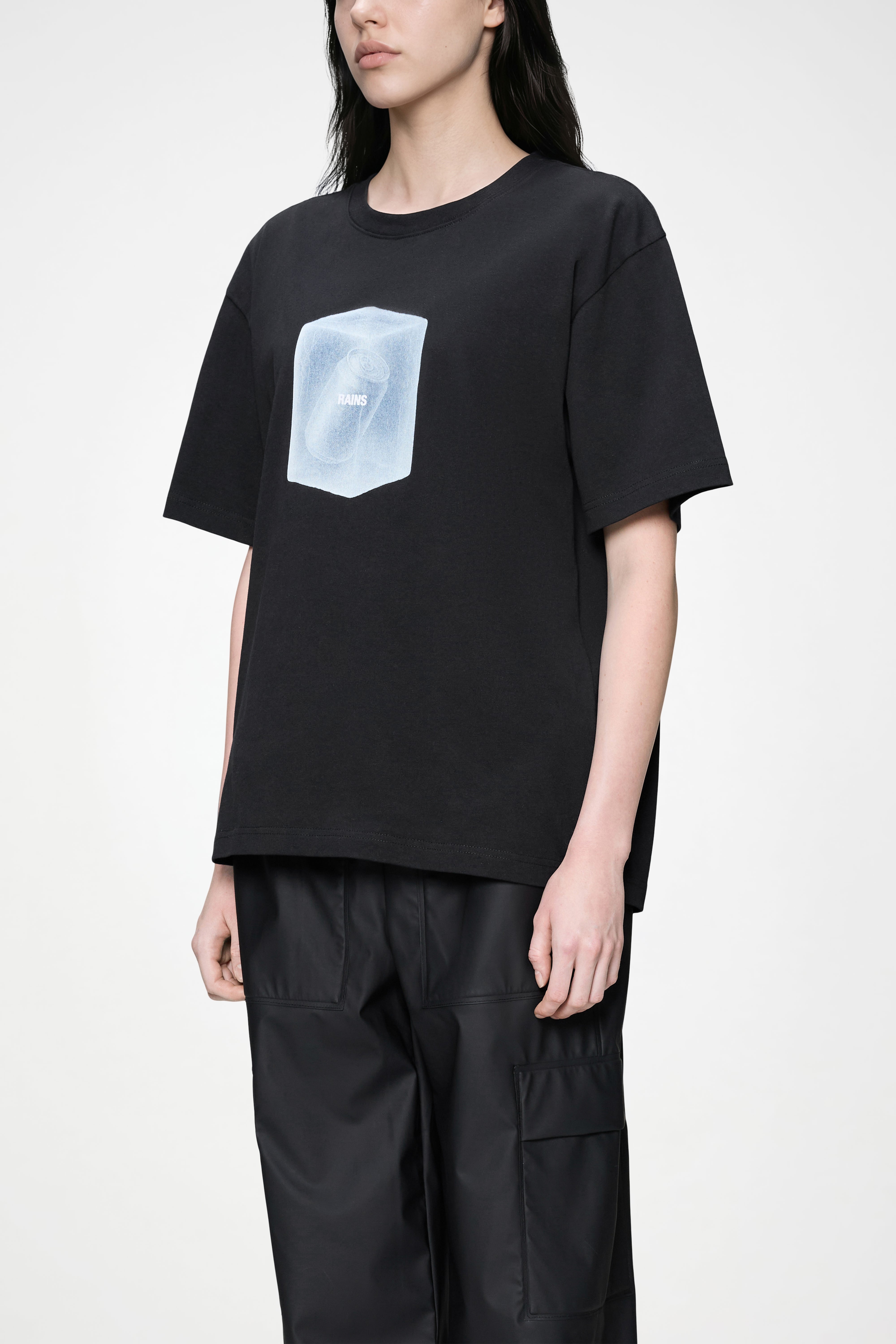 RAINS Classic T-shirt Liquid Black T-shirt