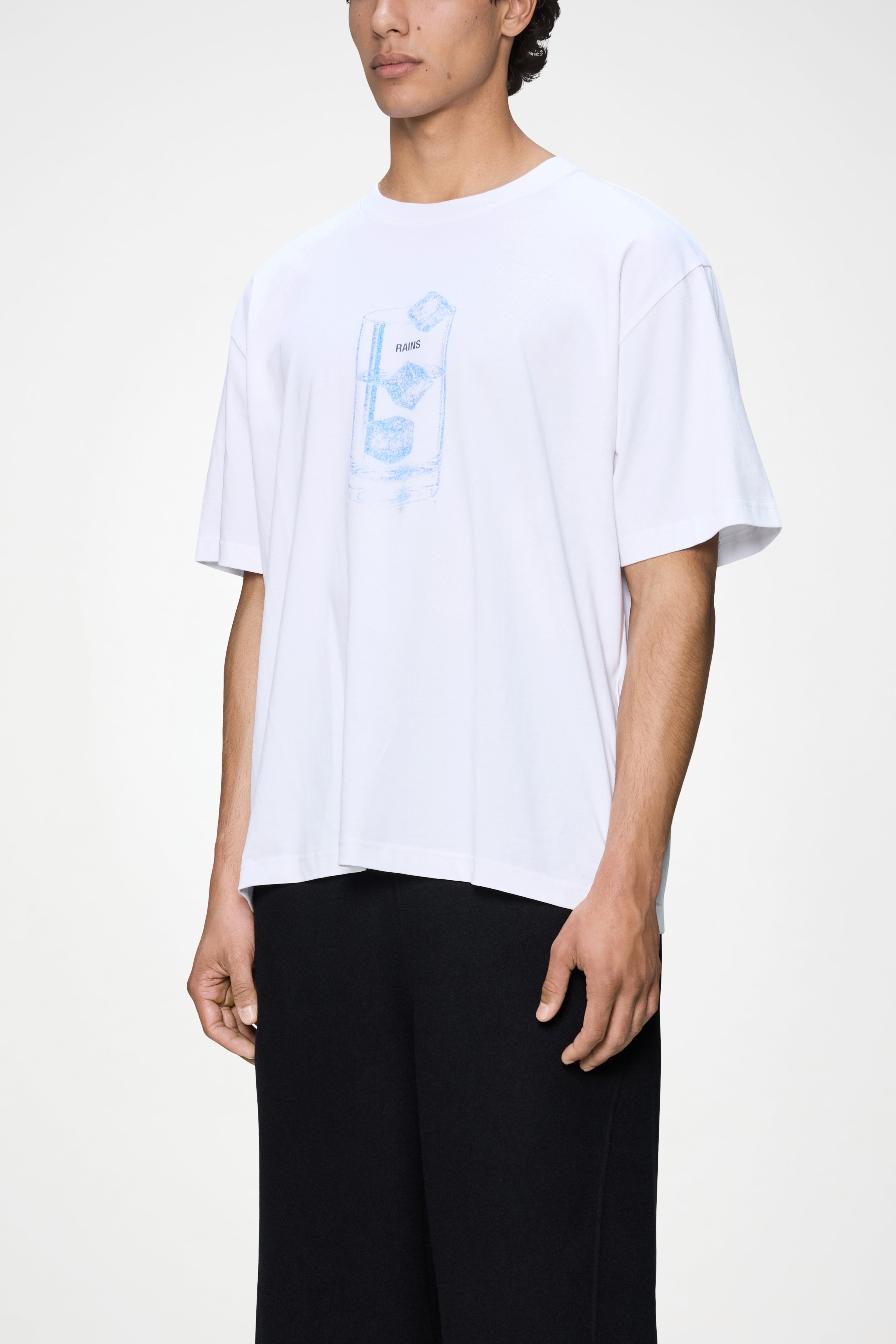 RAINS Classic T-shirt Cubes White T-shirt
