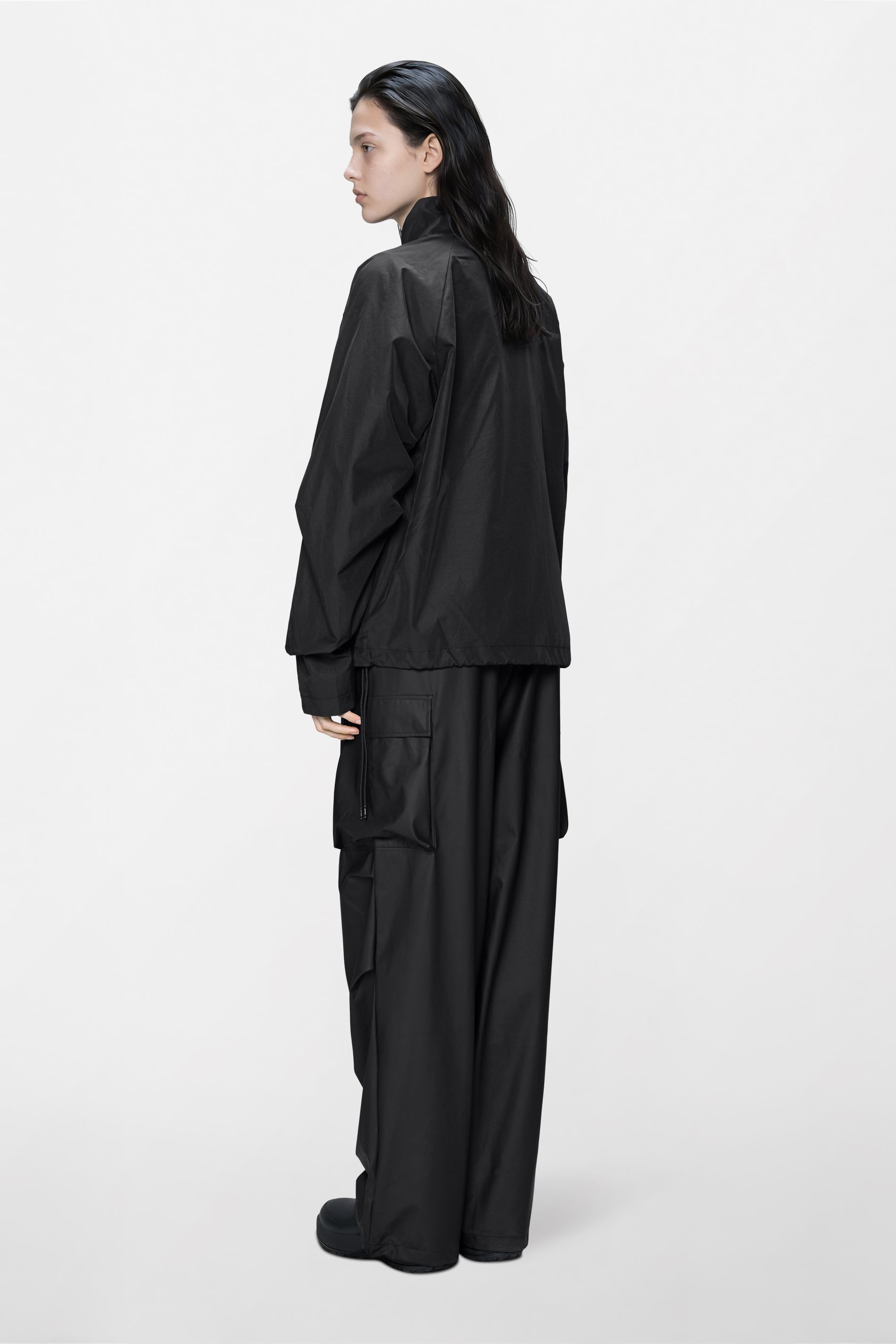 RAINS Light Woven Track Top Black Jacket