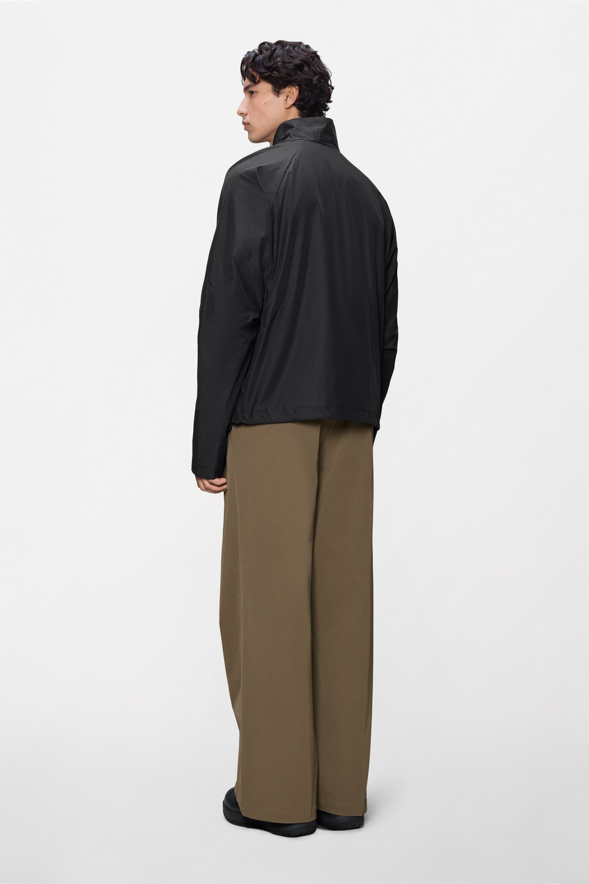 RAINS Light Woven Track Top Black Jacket