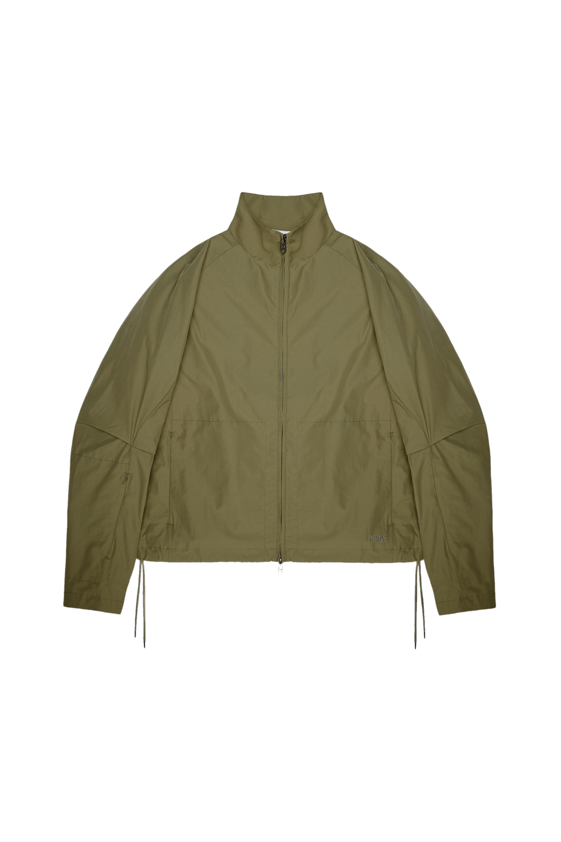 RAINS Light Woven Track Top Moss Jacket