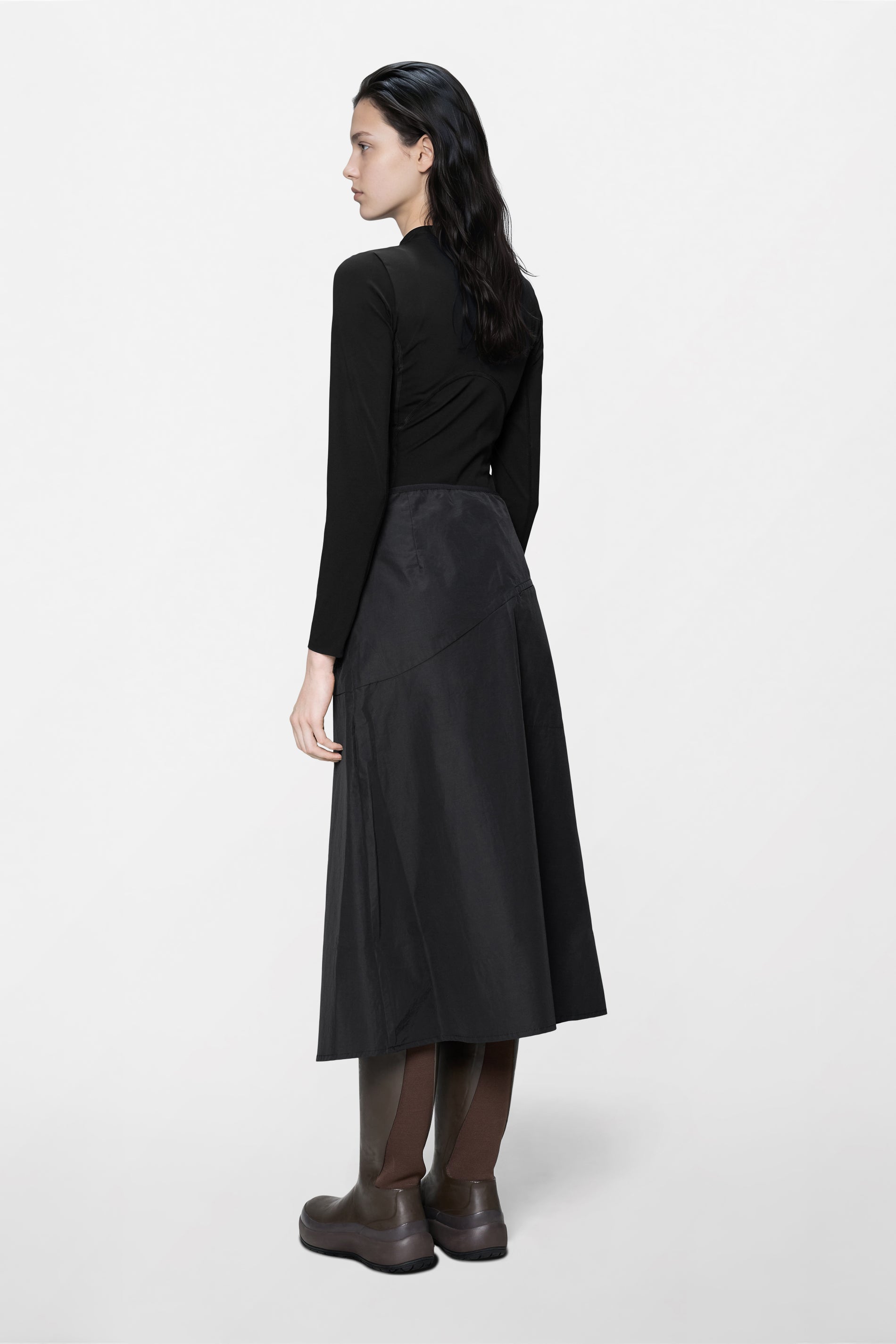 RAINS Light Woven W Skirt Black Skirt