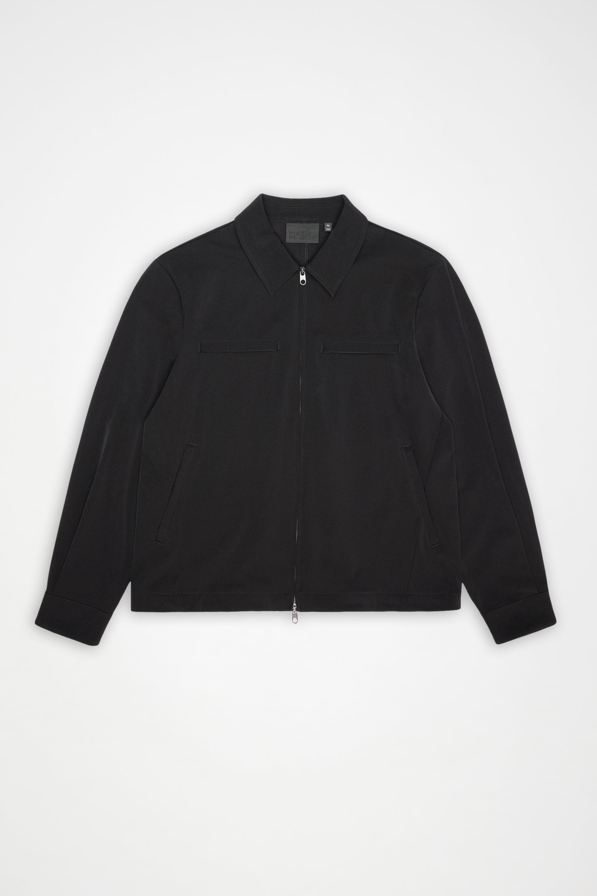 RAINS Tech Woven Overshirt Black Long Sleeve
