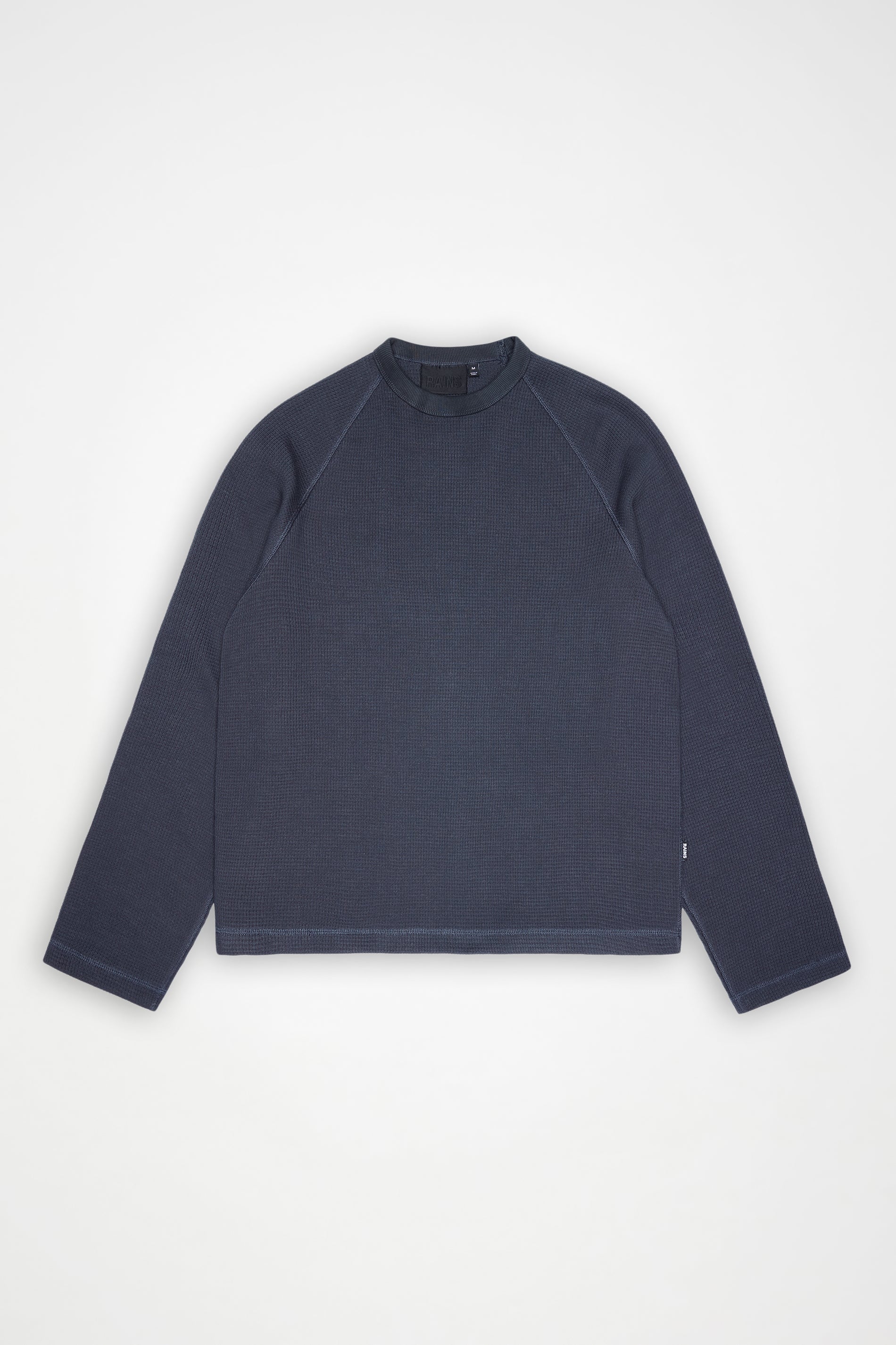 RAINS Waffle Long Sleeve T-Shirt Rains Navy Long Sleeve