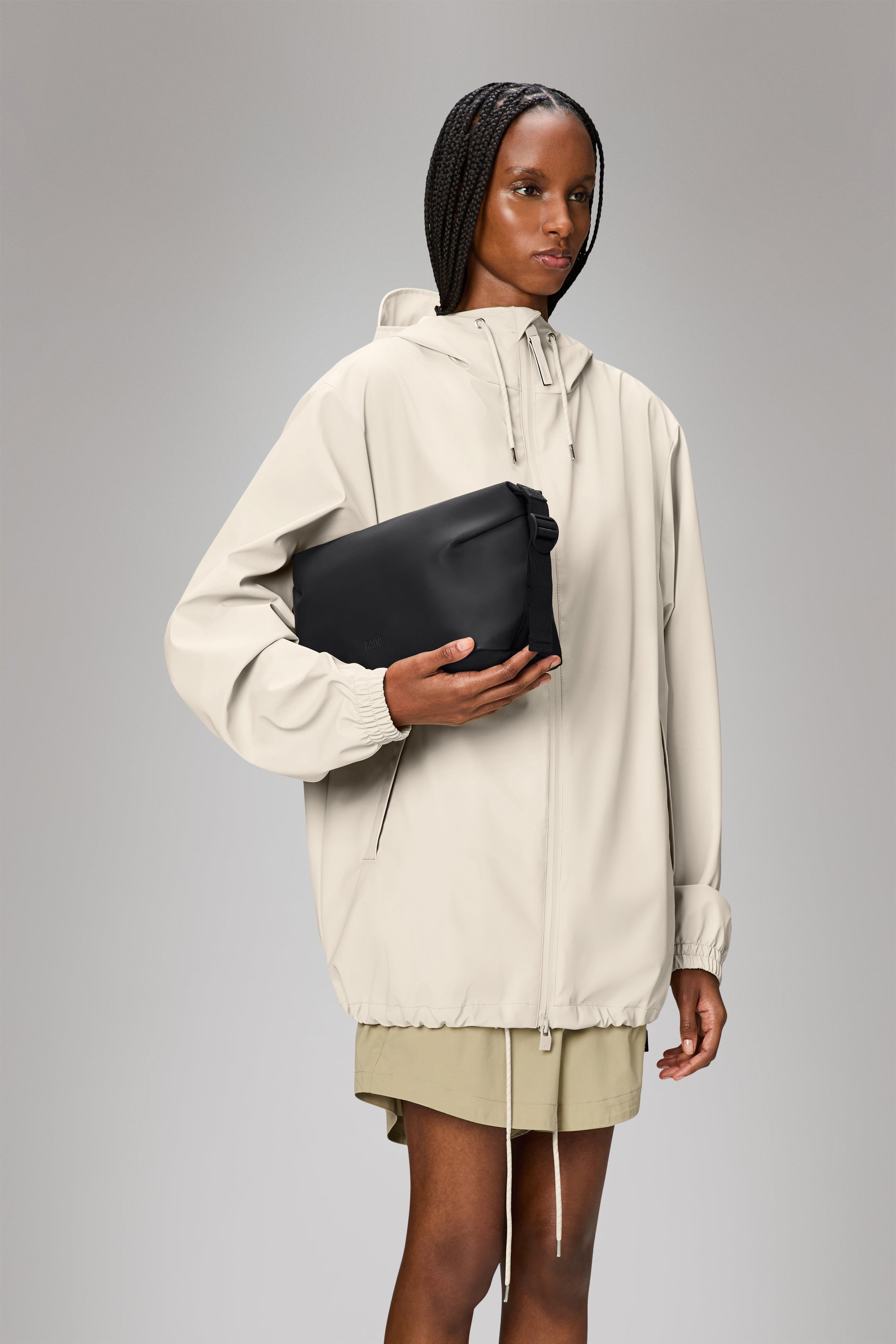 RAINS Hilo Wash Bag Black 4.40L H14 x D12 x W26 cm Washbag