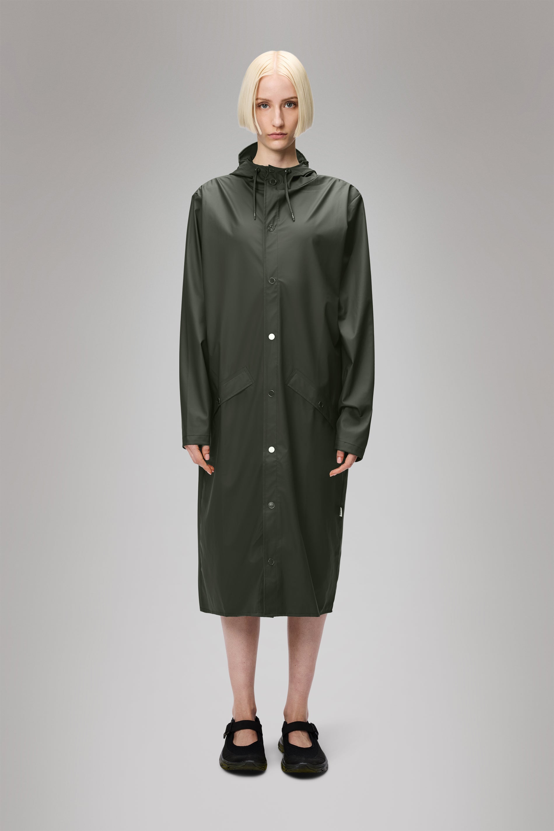 RAINS Longer Jacket Green Jacket