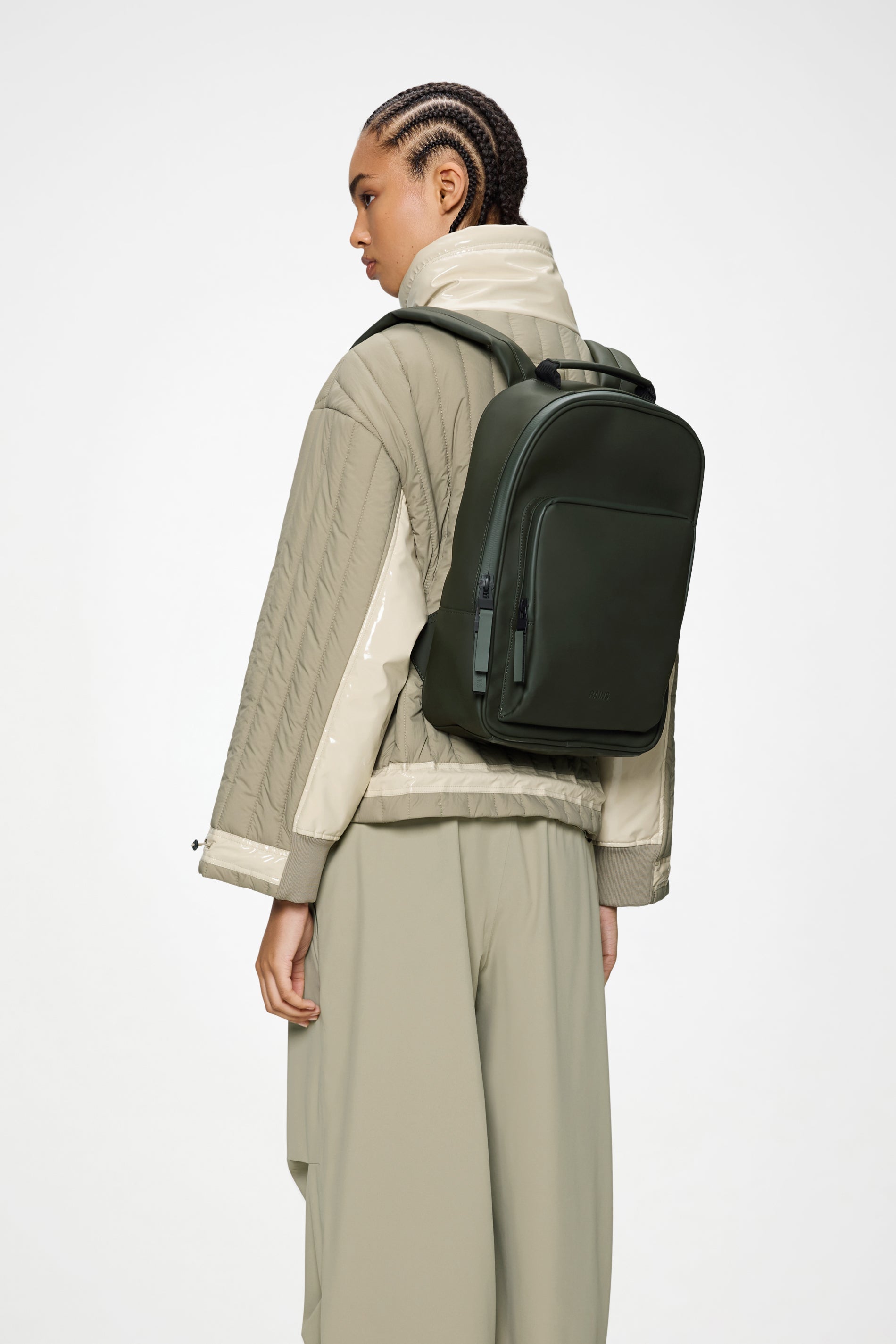 RAINS Book Daypack Green Backpack