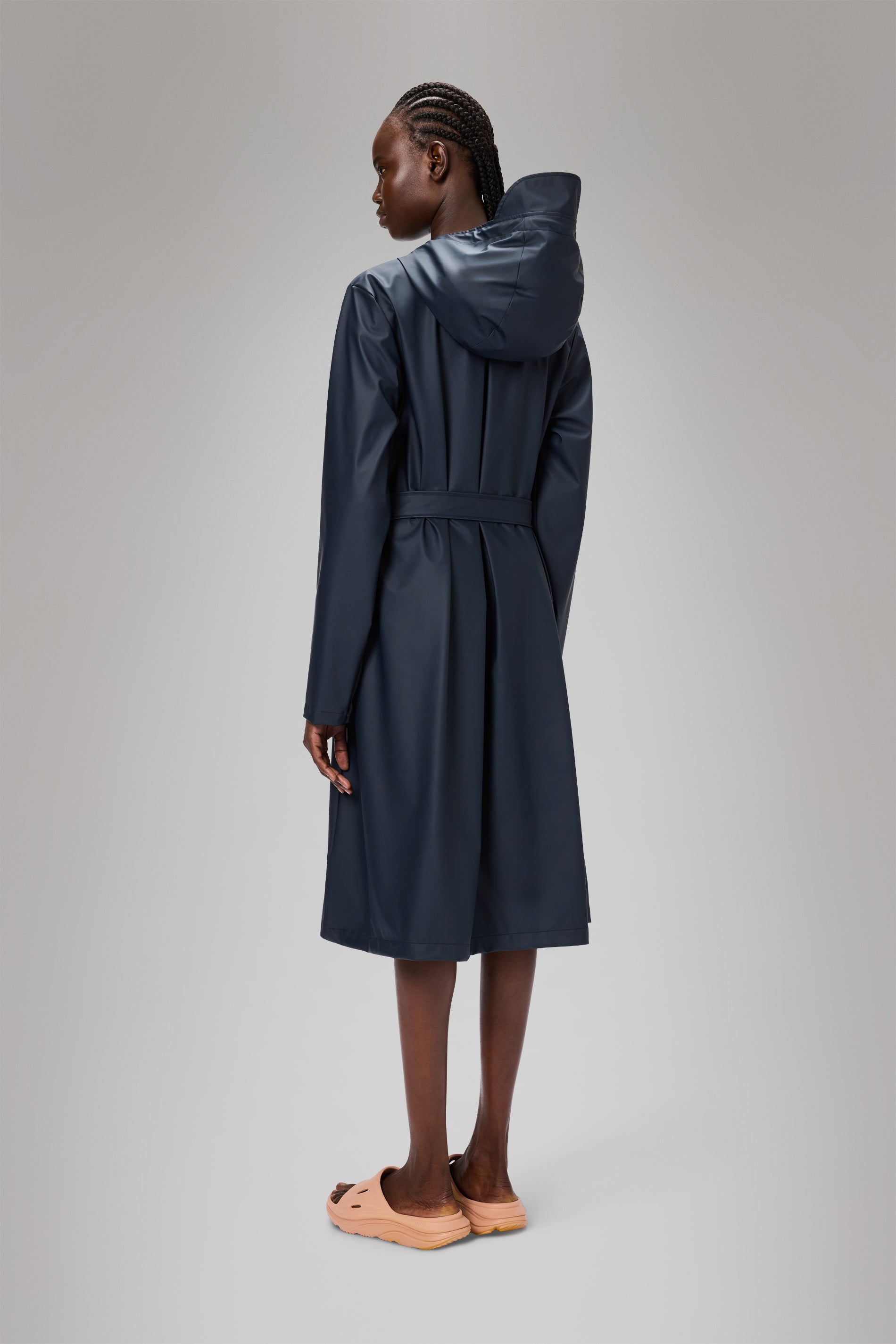 RAINS A-Line Longer W Jacket Navy Jacket