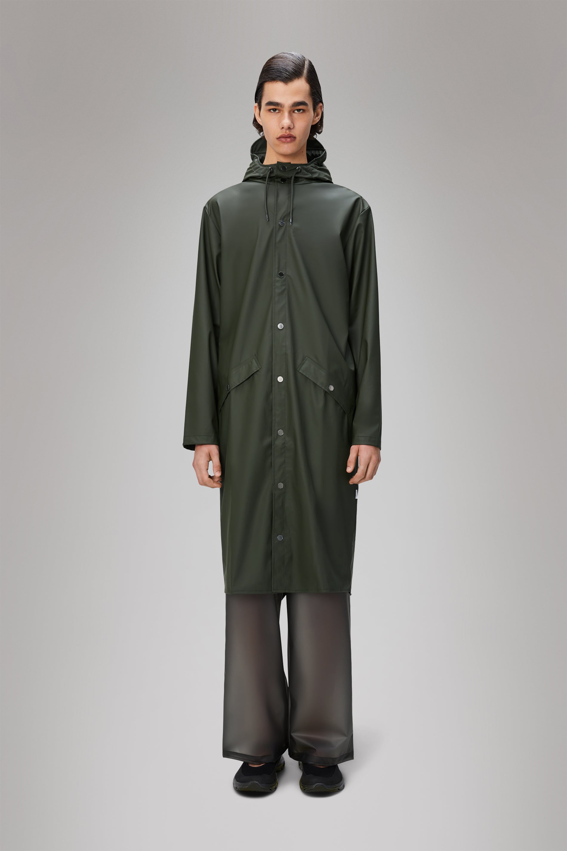 RAINS Longer Jacket Green Jacket