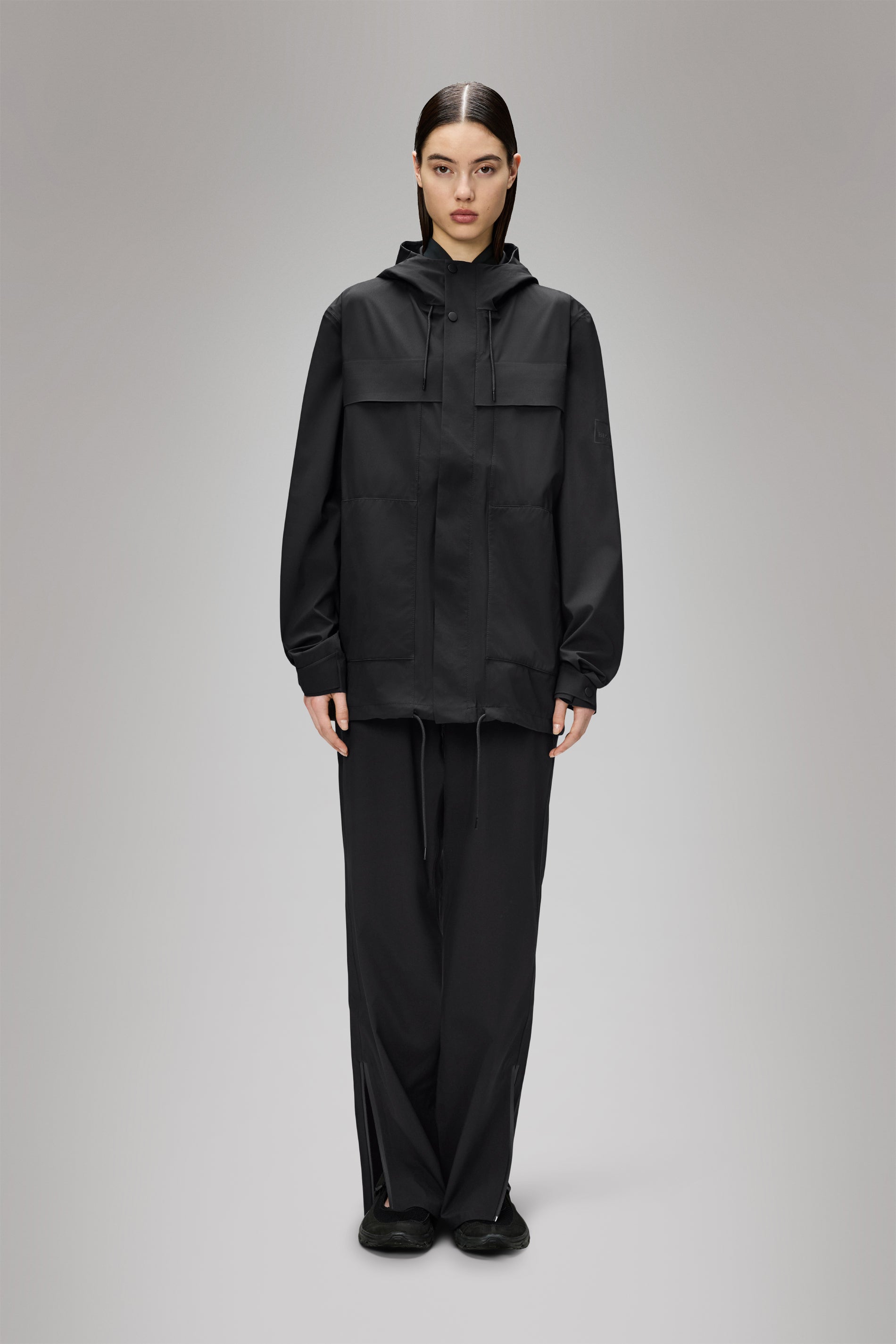 RAINS Suva Hardshell Cargo Jacket Black Jacket