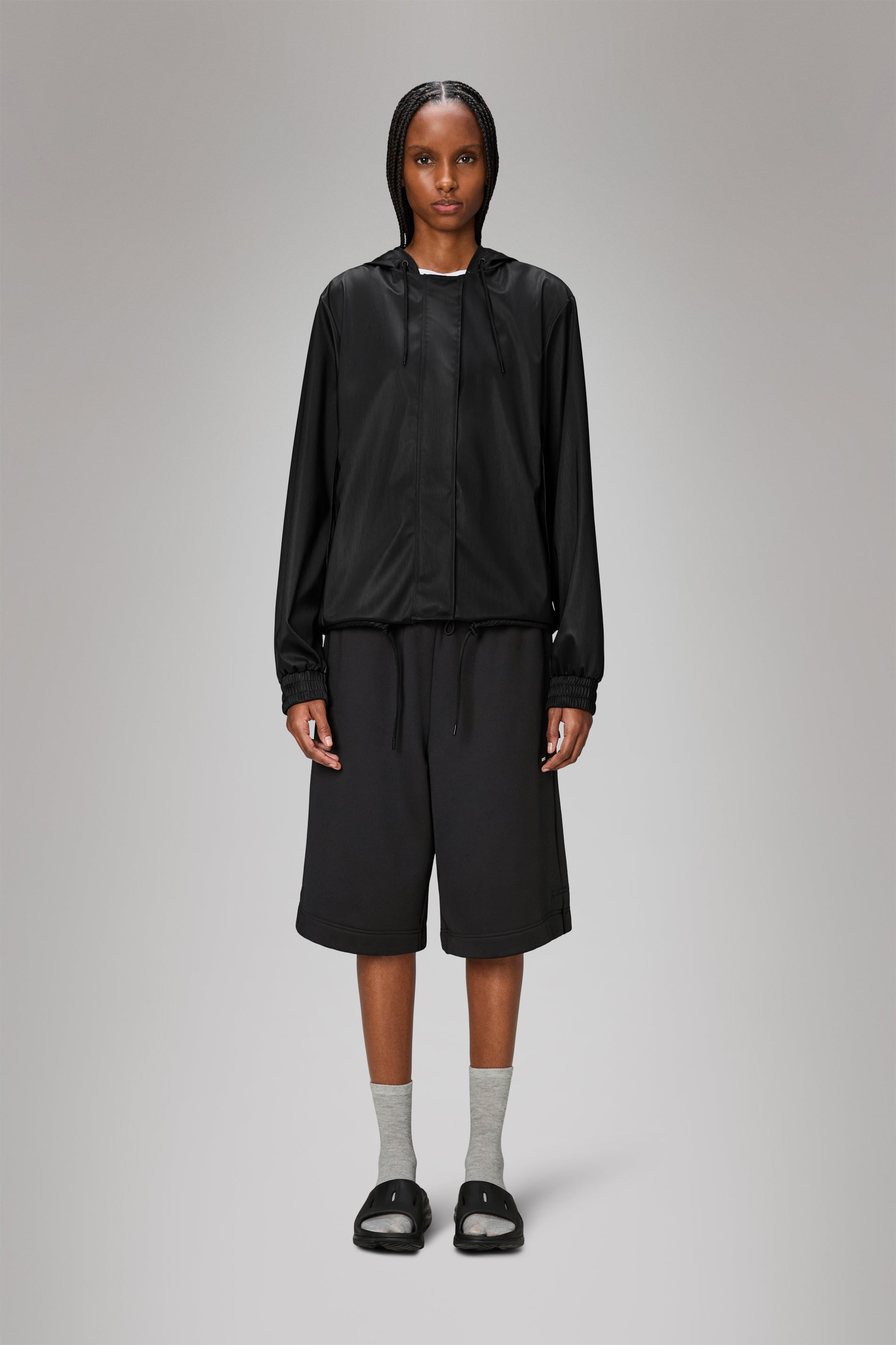 RAINS String W Jacket Black Grain Jacket