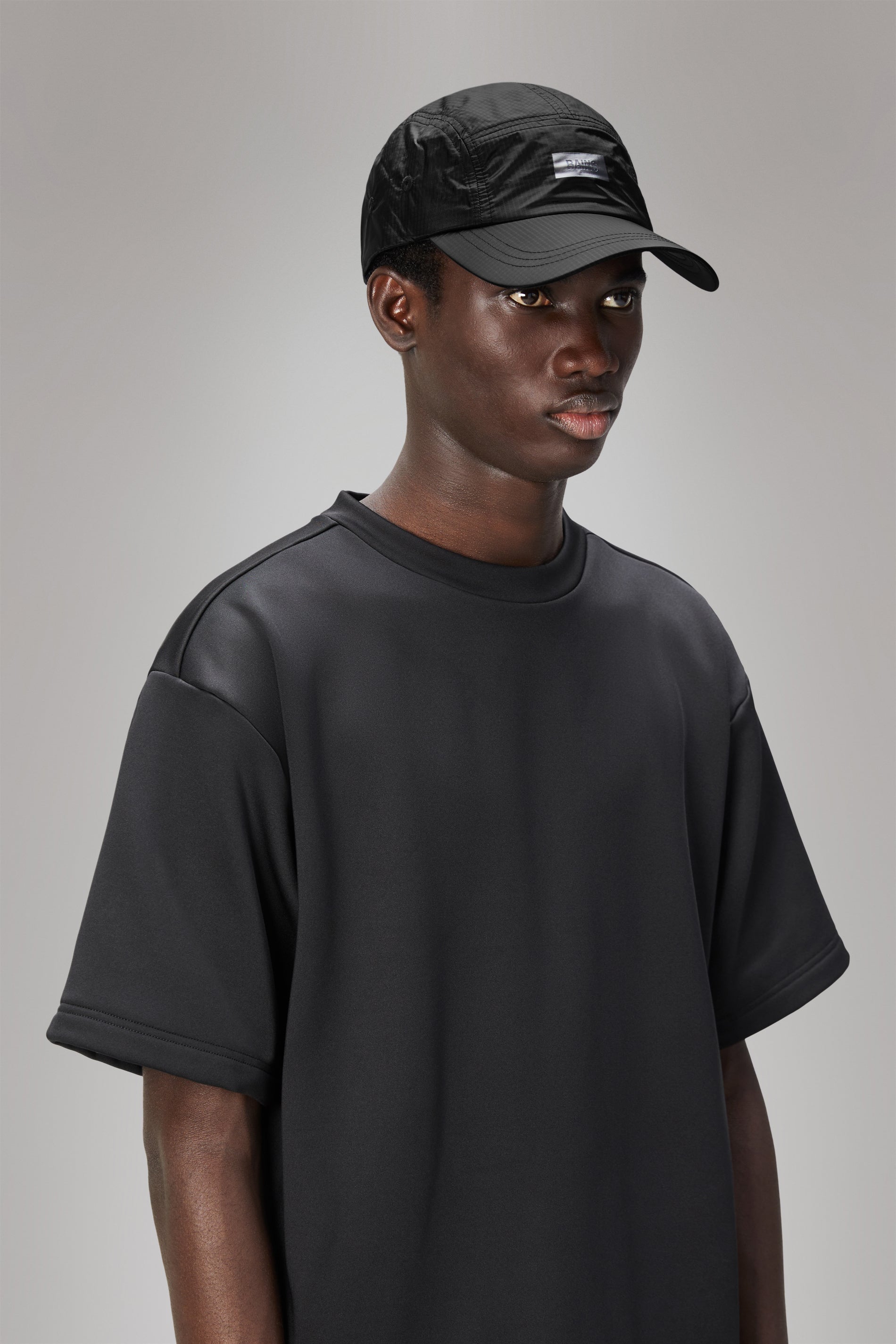 Rains 5 Panel Ripstop Cap Black Headwear