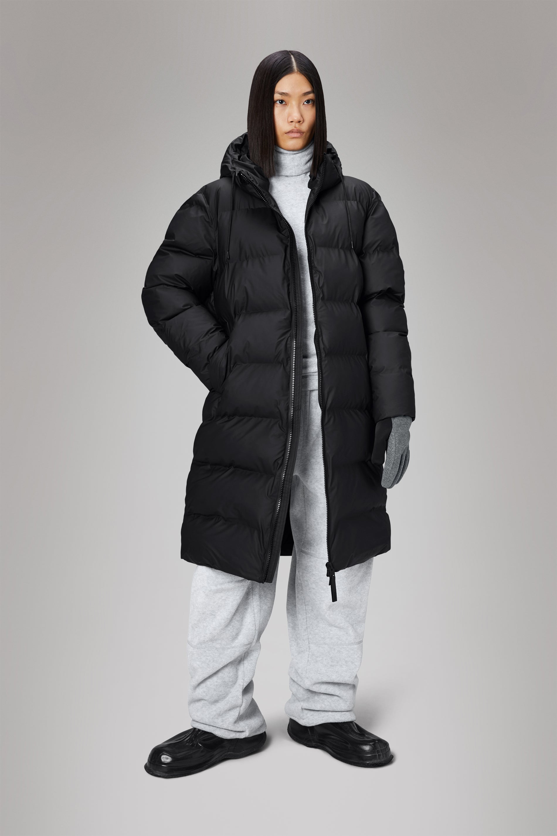 Rains Alta Longer Puffer Jacket Jackets 01 Black