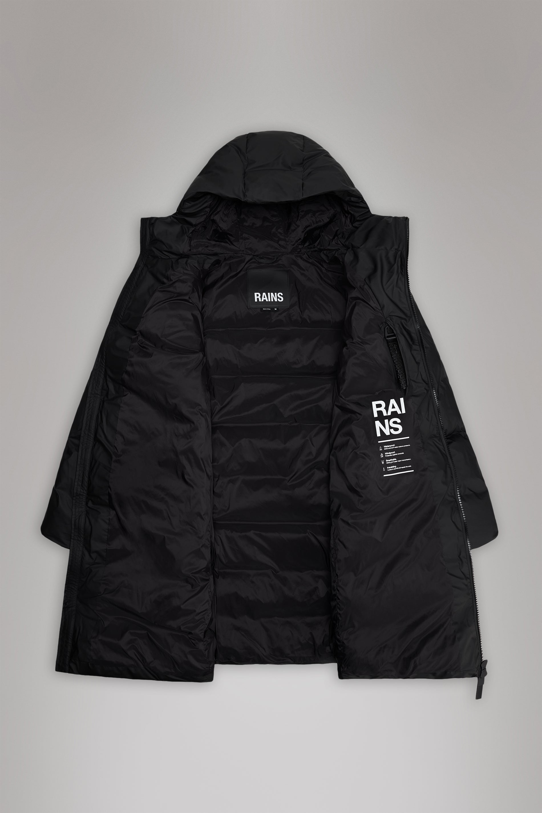 Rains Alta Longer Puffer Jacket Jackets 01 Black