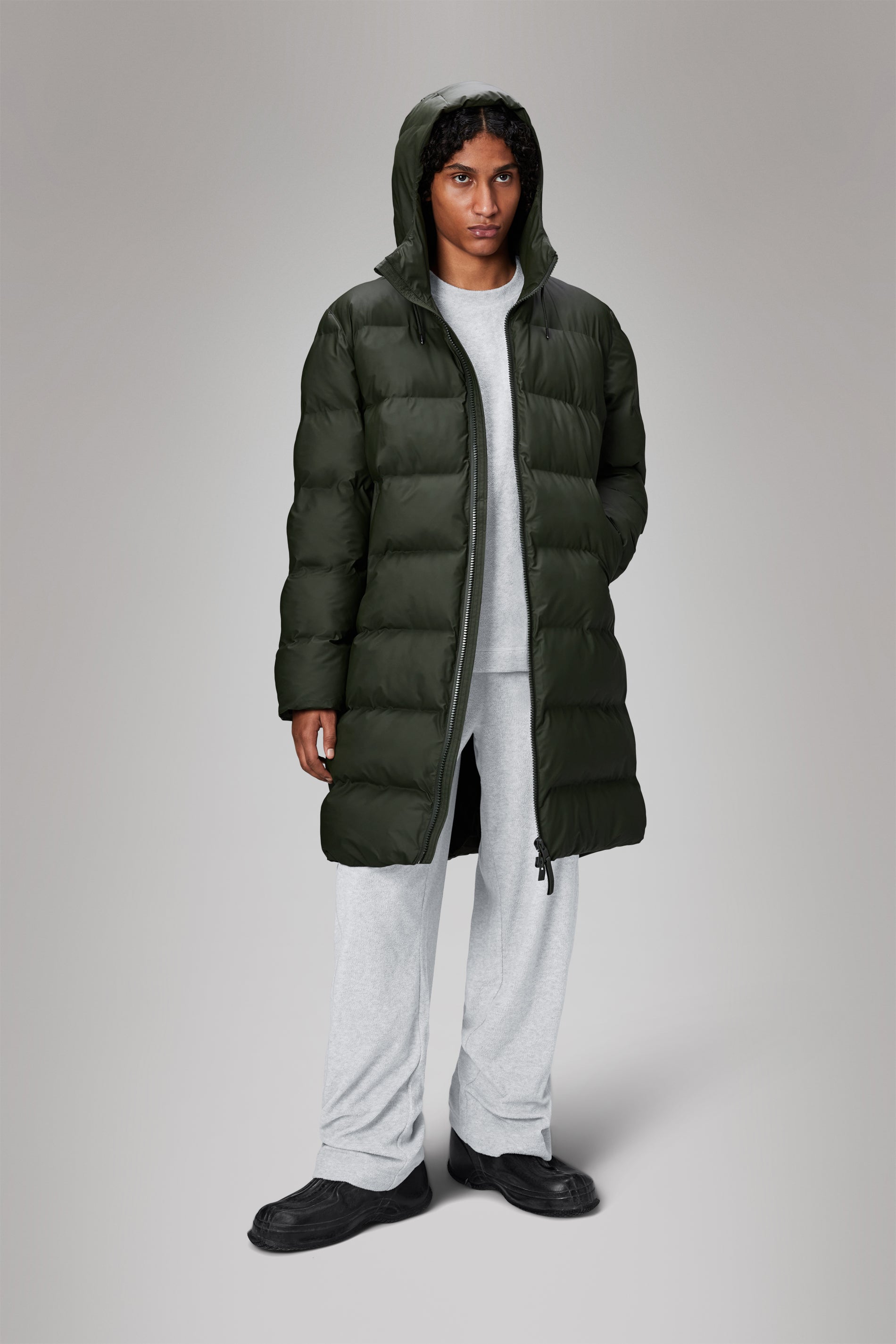 Rains Alta Longer Puffer Jacket Jackets 03 Green
