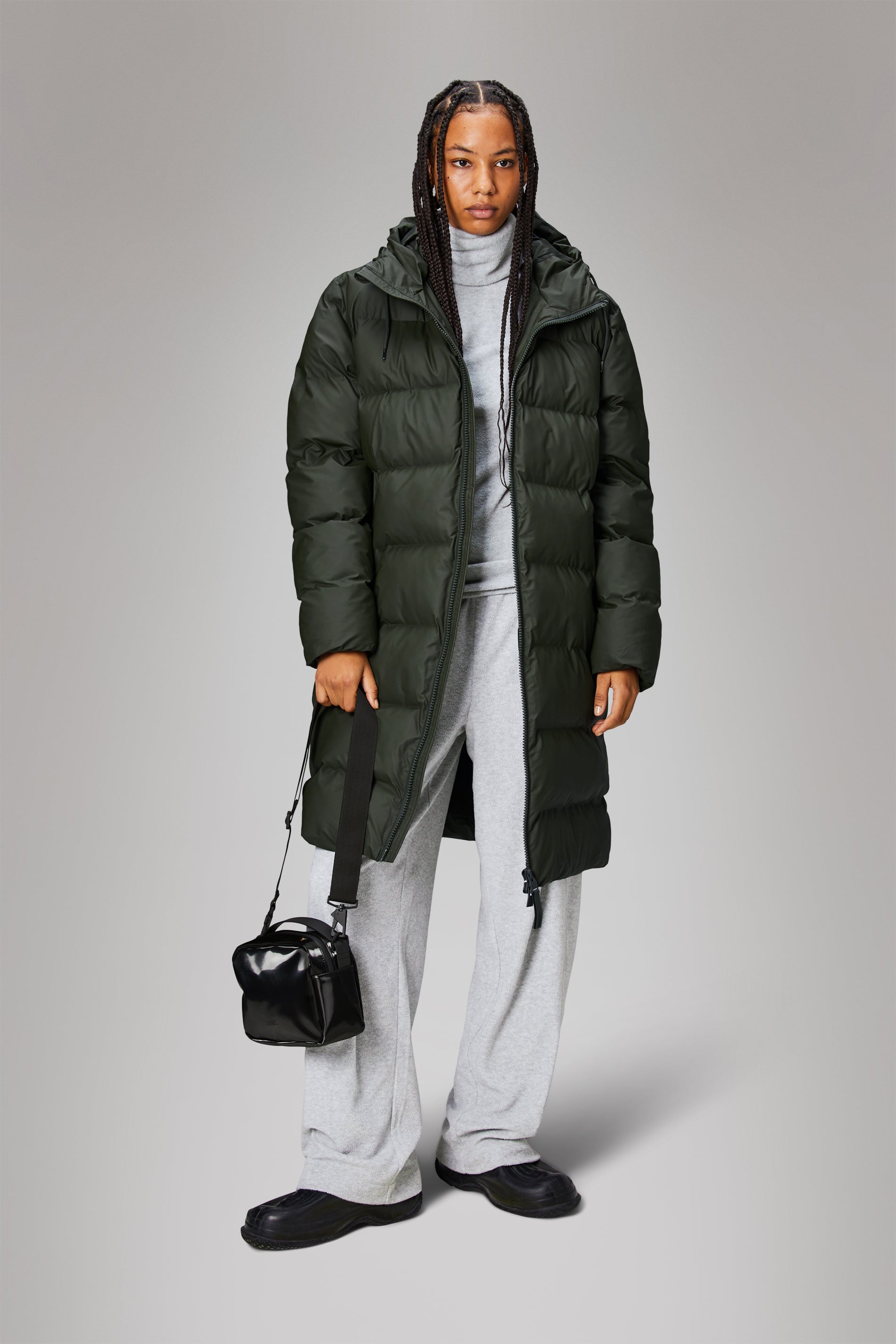 Rains Alta Longer Puffer Jacket Jackets 03 Green