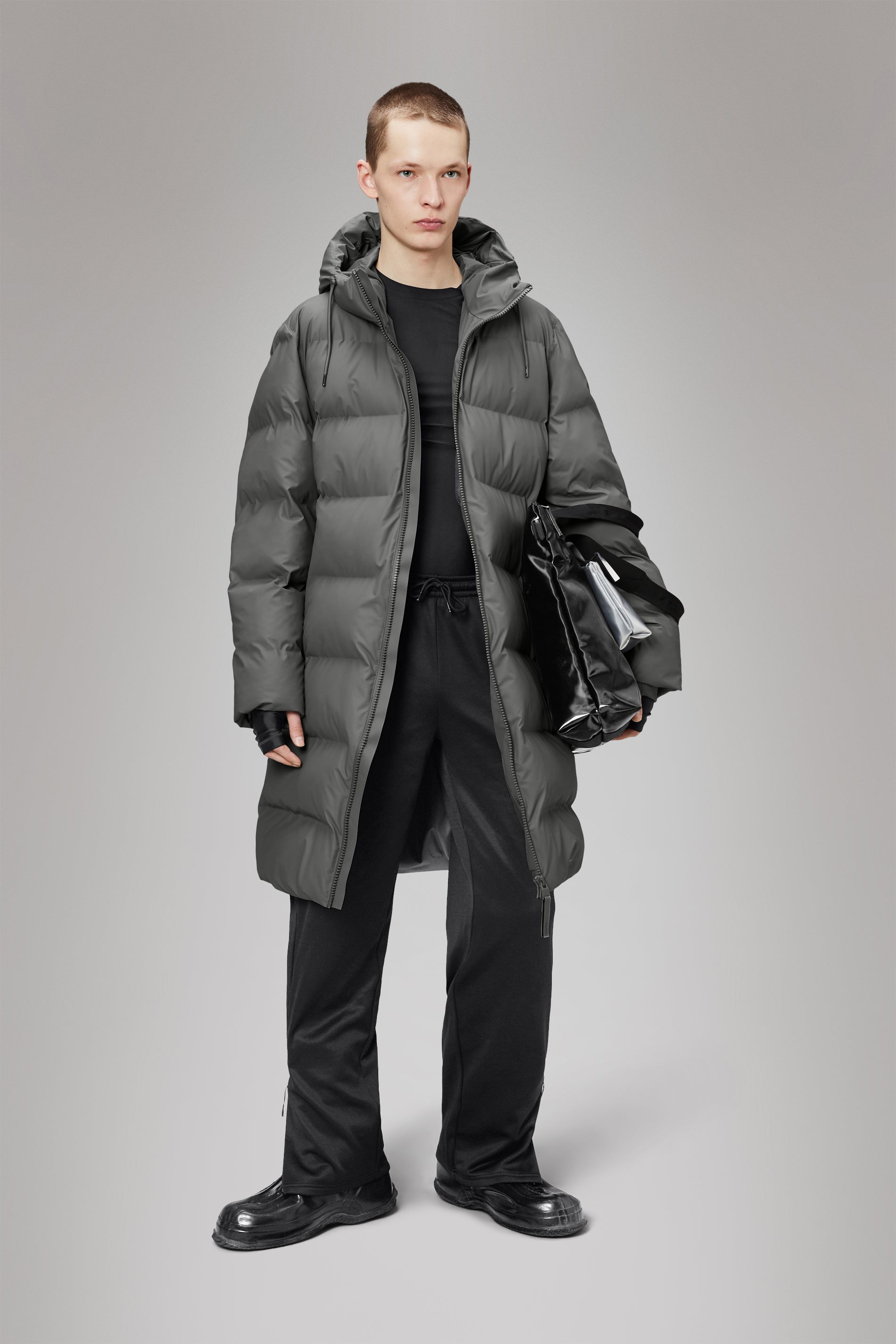 Rains Alta Longer Puffer Jacket Jackets 13 Grey