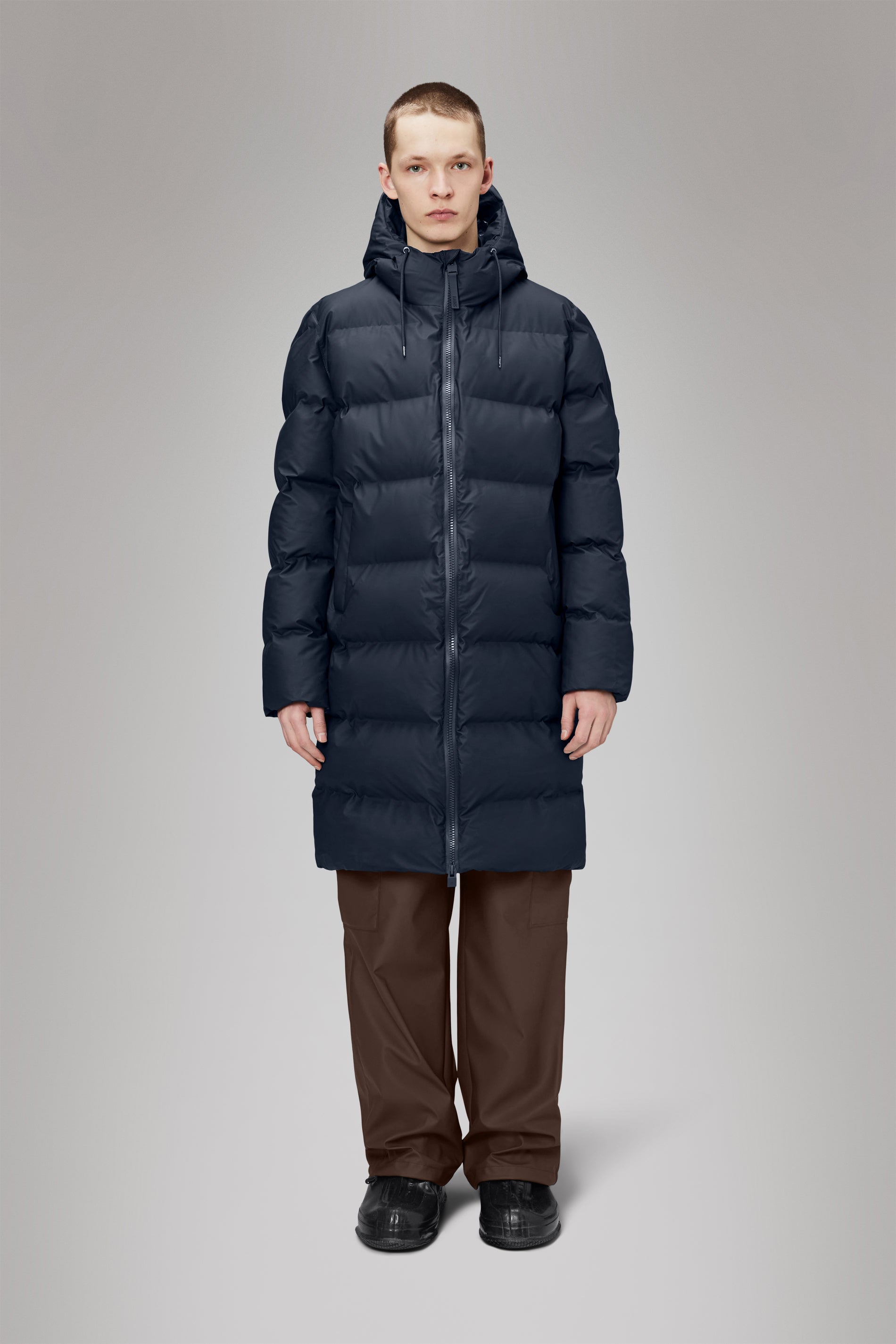 Rains Alta Longer Puffer Jacket Jackets 47 Navy
