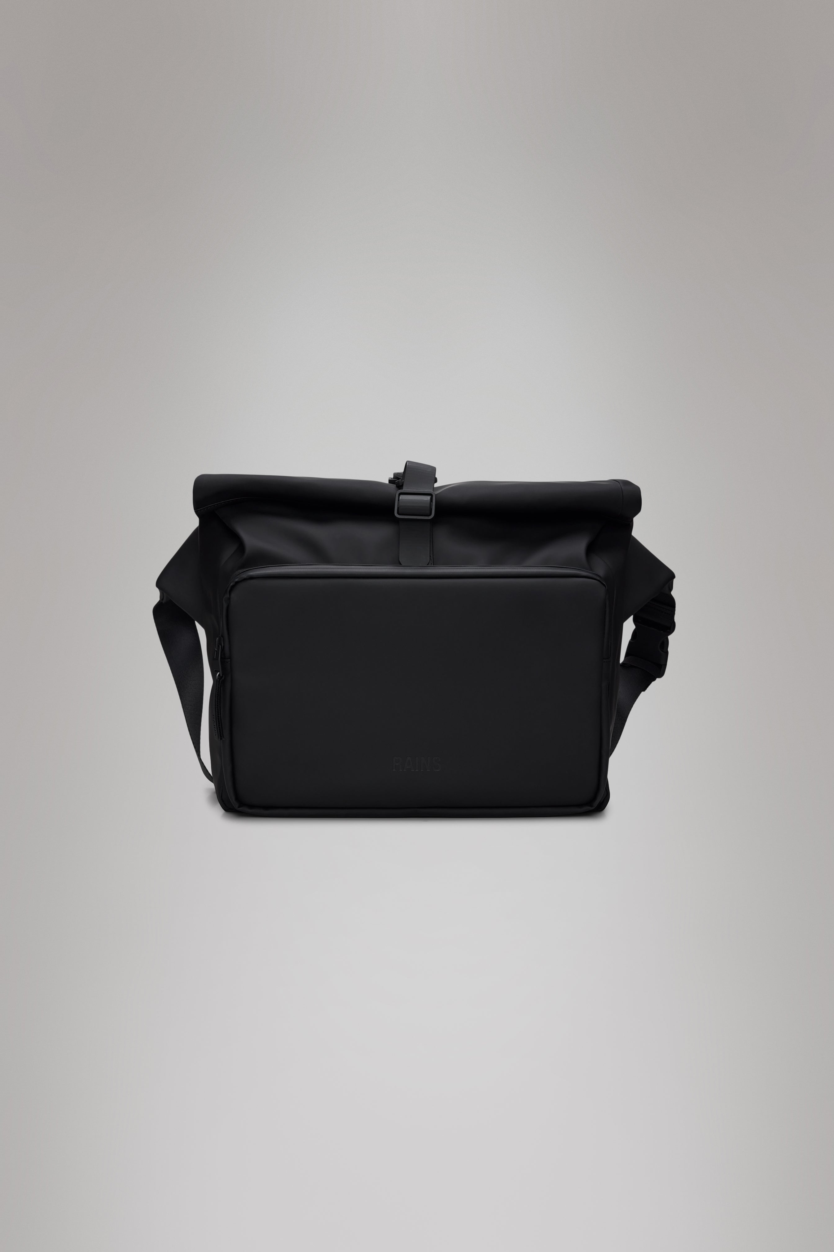 Rains Rolltop Commuter Bag Messenger 01 Black