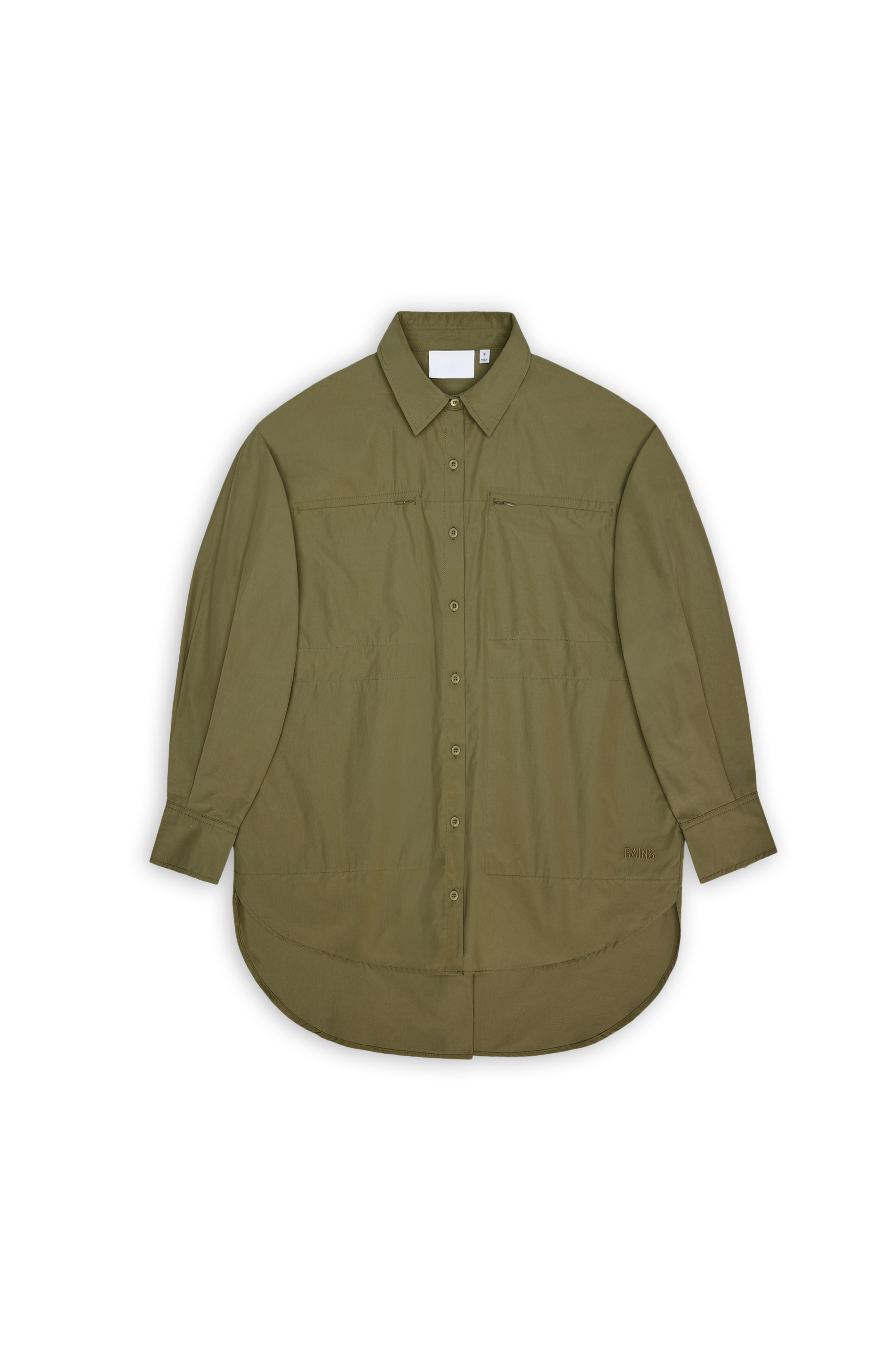 RAINS Light Woven Long Sleeve W Shirt Moss Long Sleeve