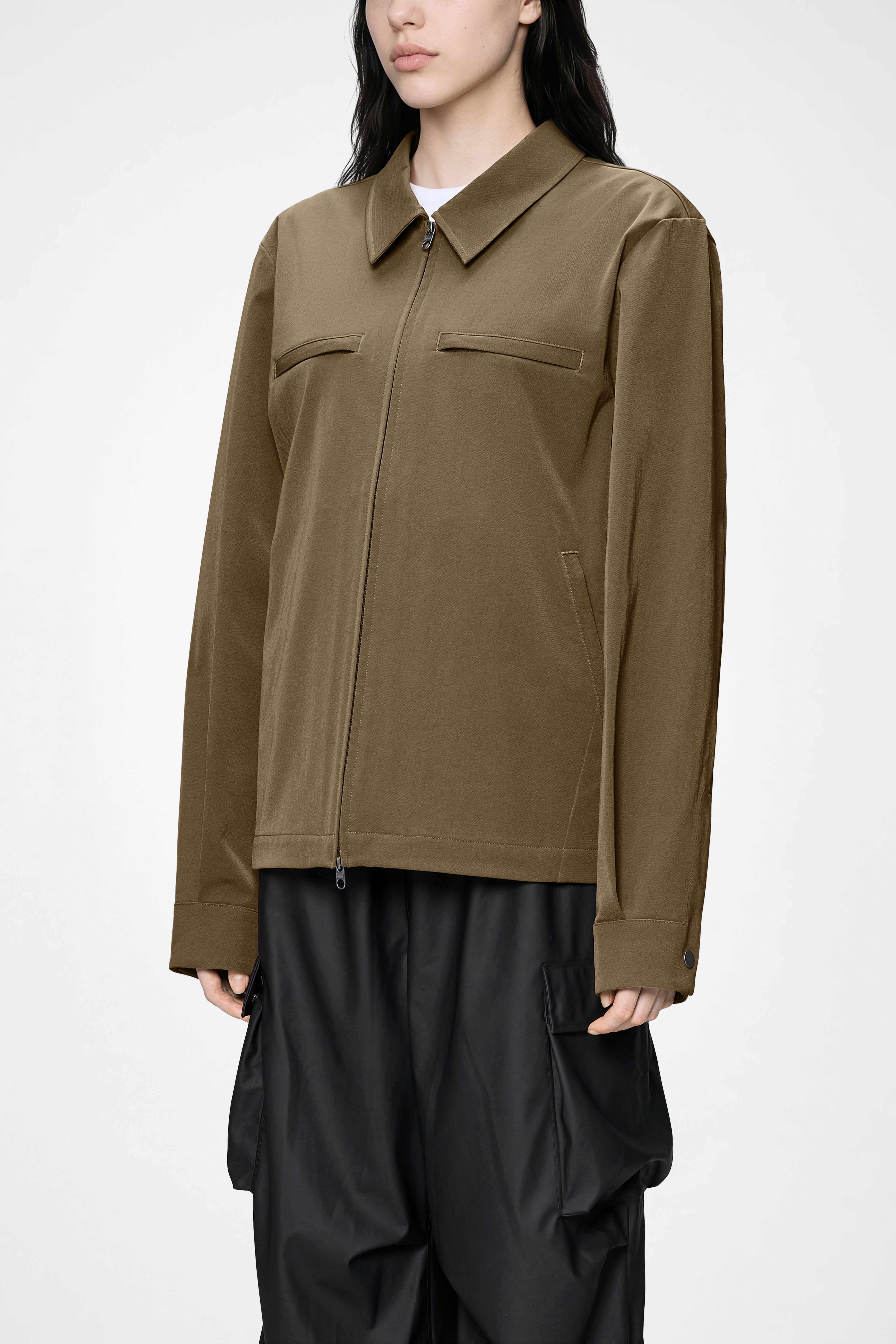 RAINS Tech Woven Overshirt Splinter Long Sleeve